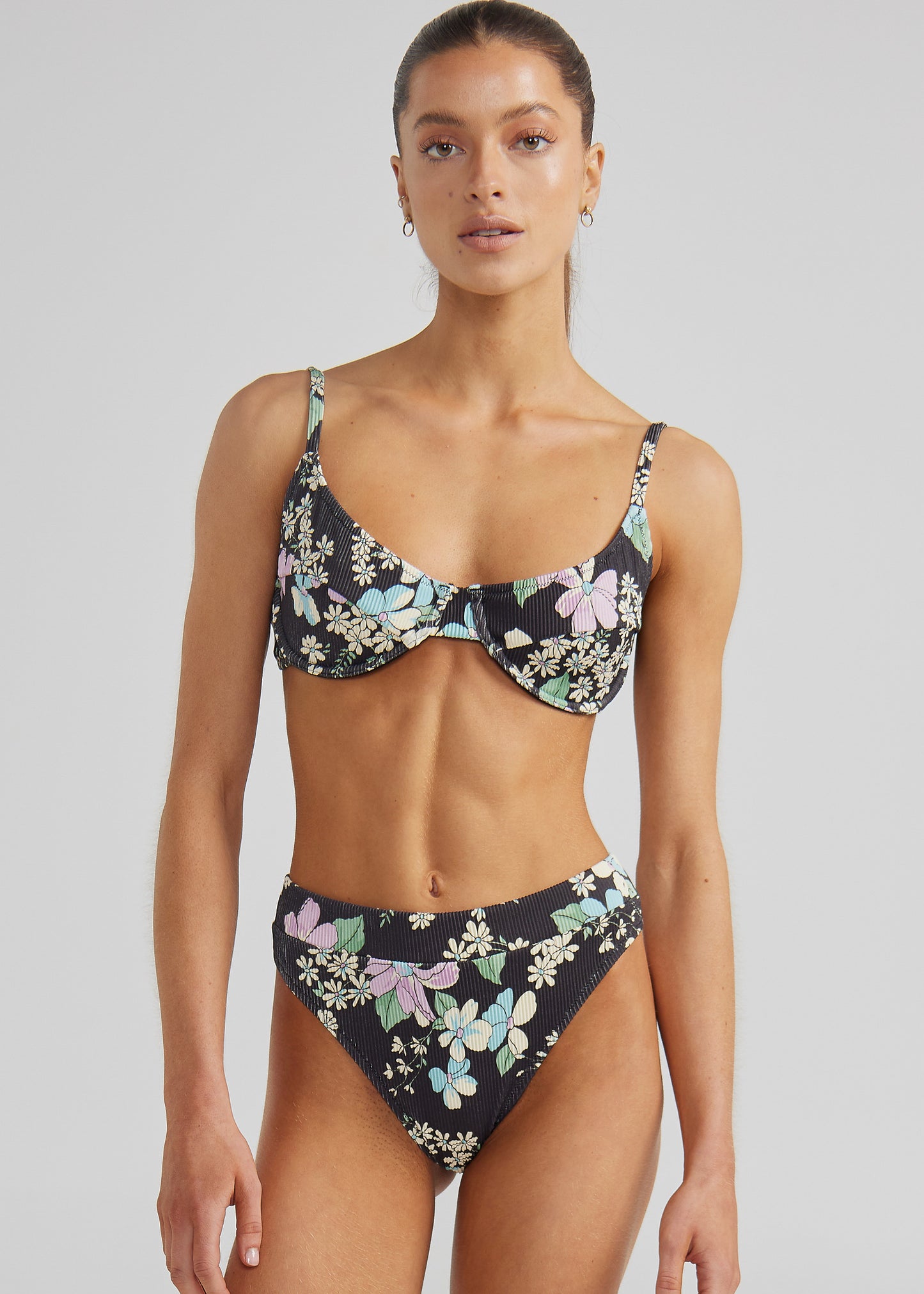 Aolani Balconette Underwire Top - Black