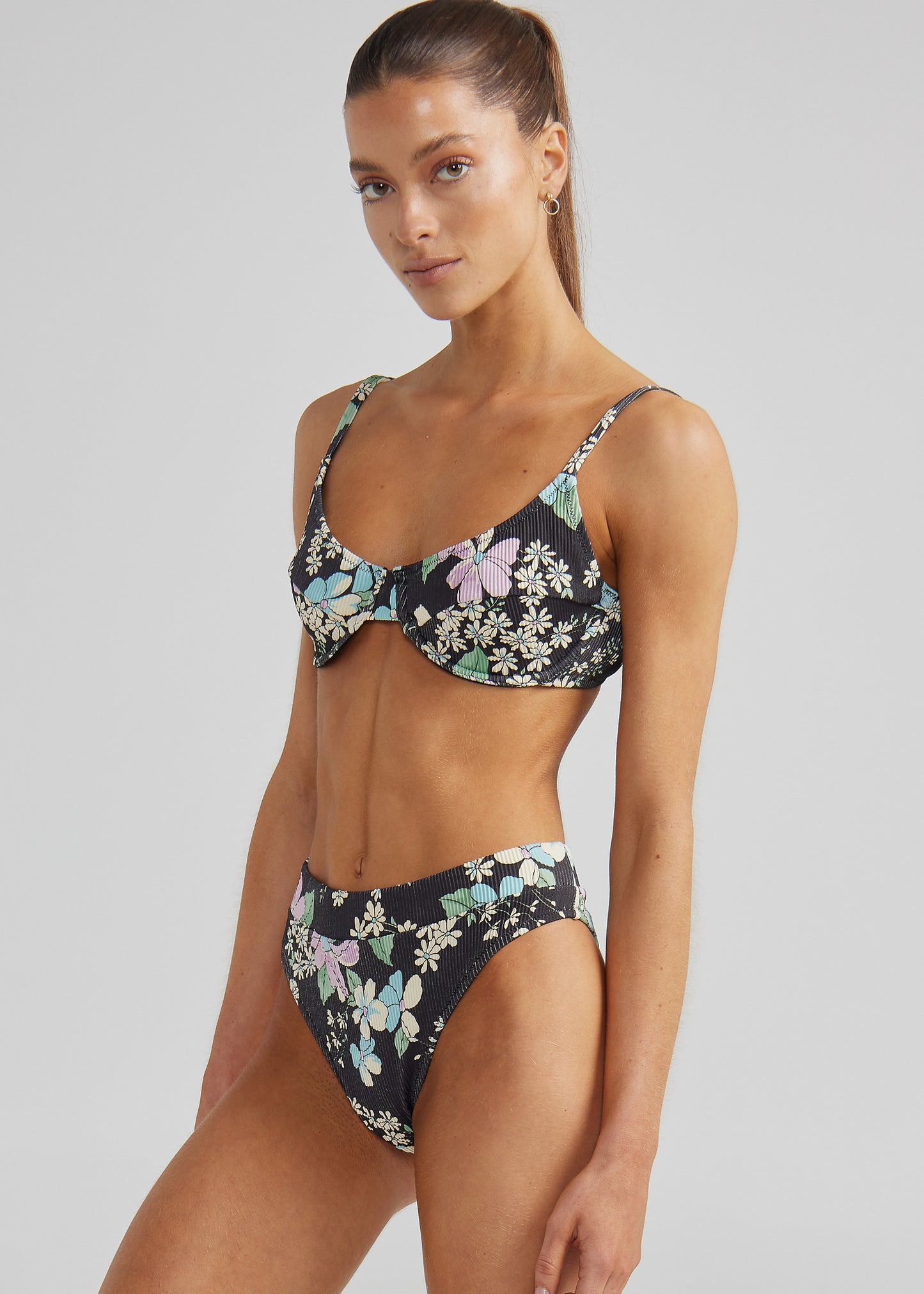 Aolani High Cut Band Bottom - Black