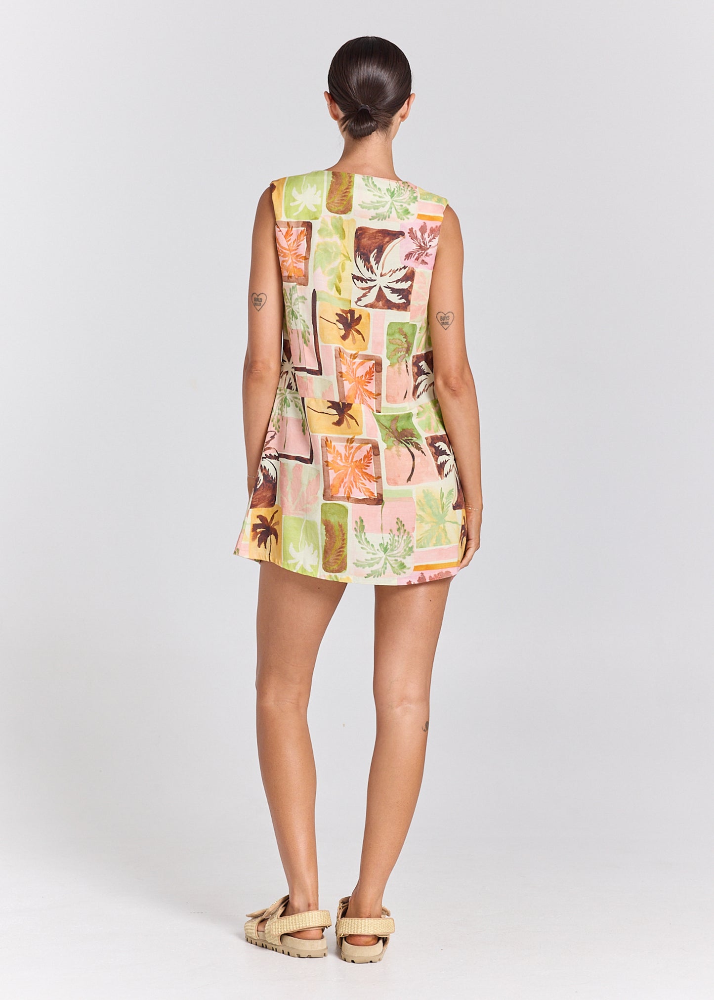 Florida Vacay Button Up Dress - Sunset