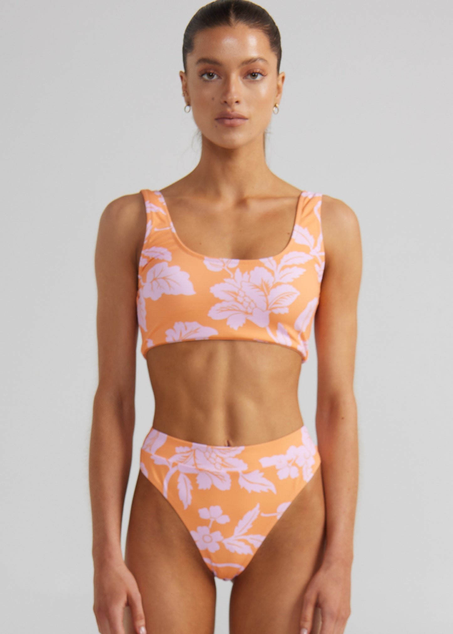 Honolulu High Cut Band Bottom - Papaya