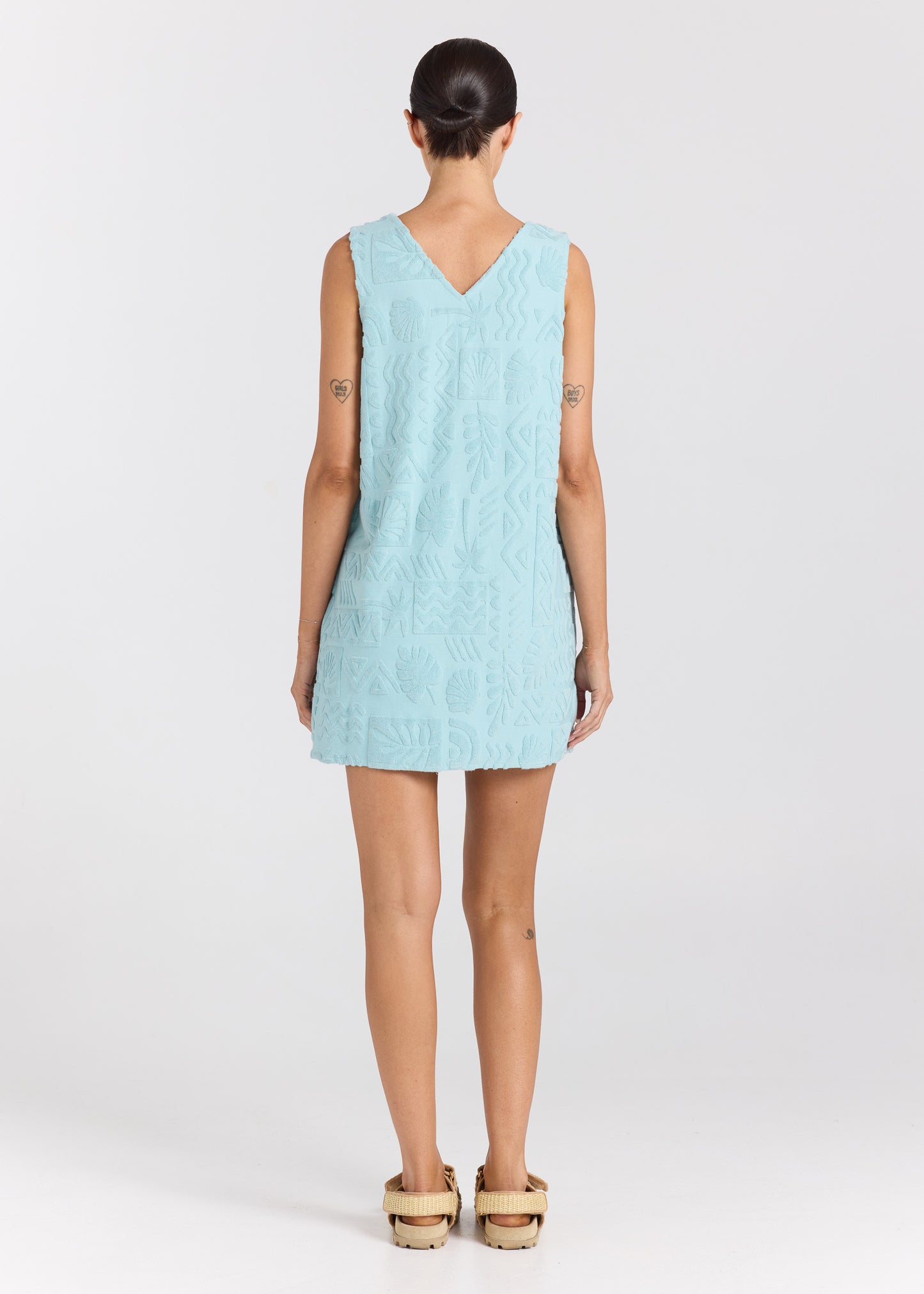 Mai Tai V Tunic Towelling Dress - Seaspray