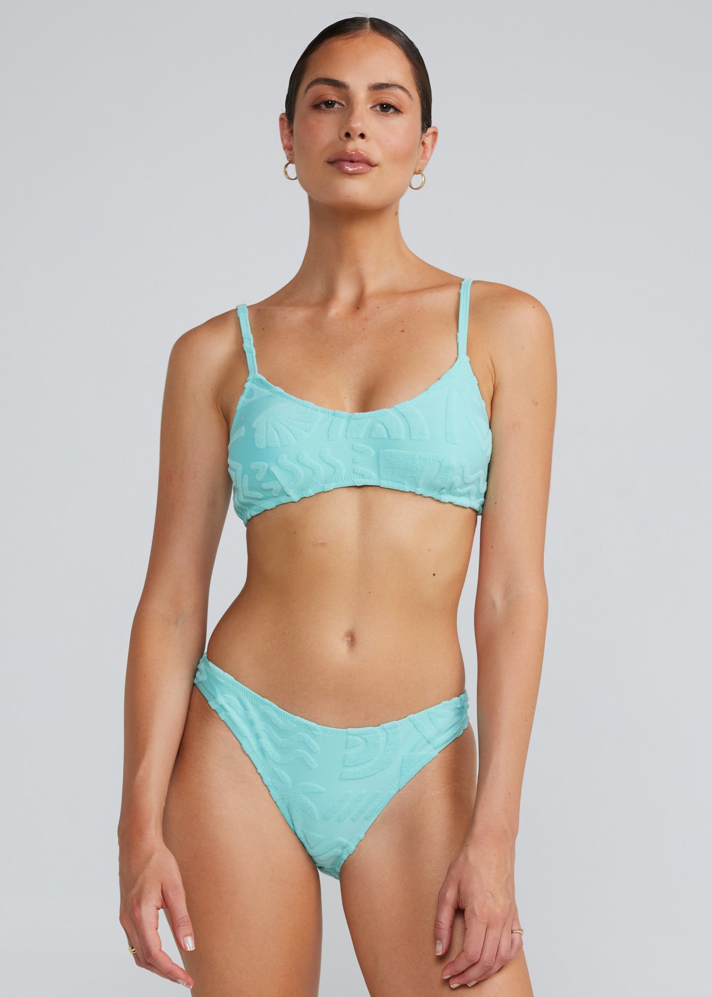Mai Tai Scoop Bralette Top - Aqua