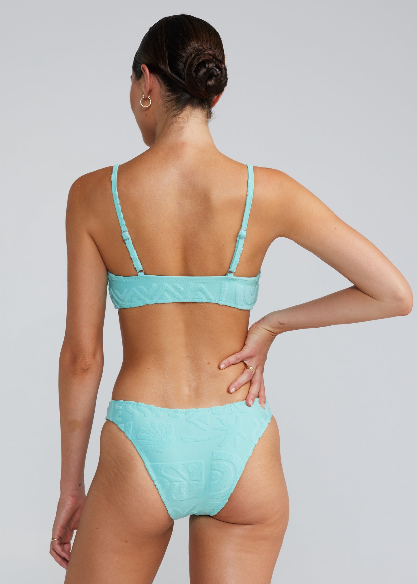 Mai Tai High Cut Curve Bottom - Aqua