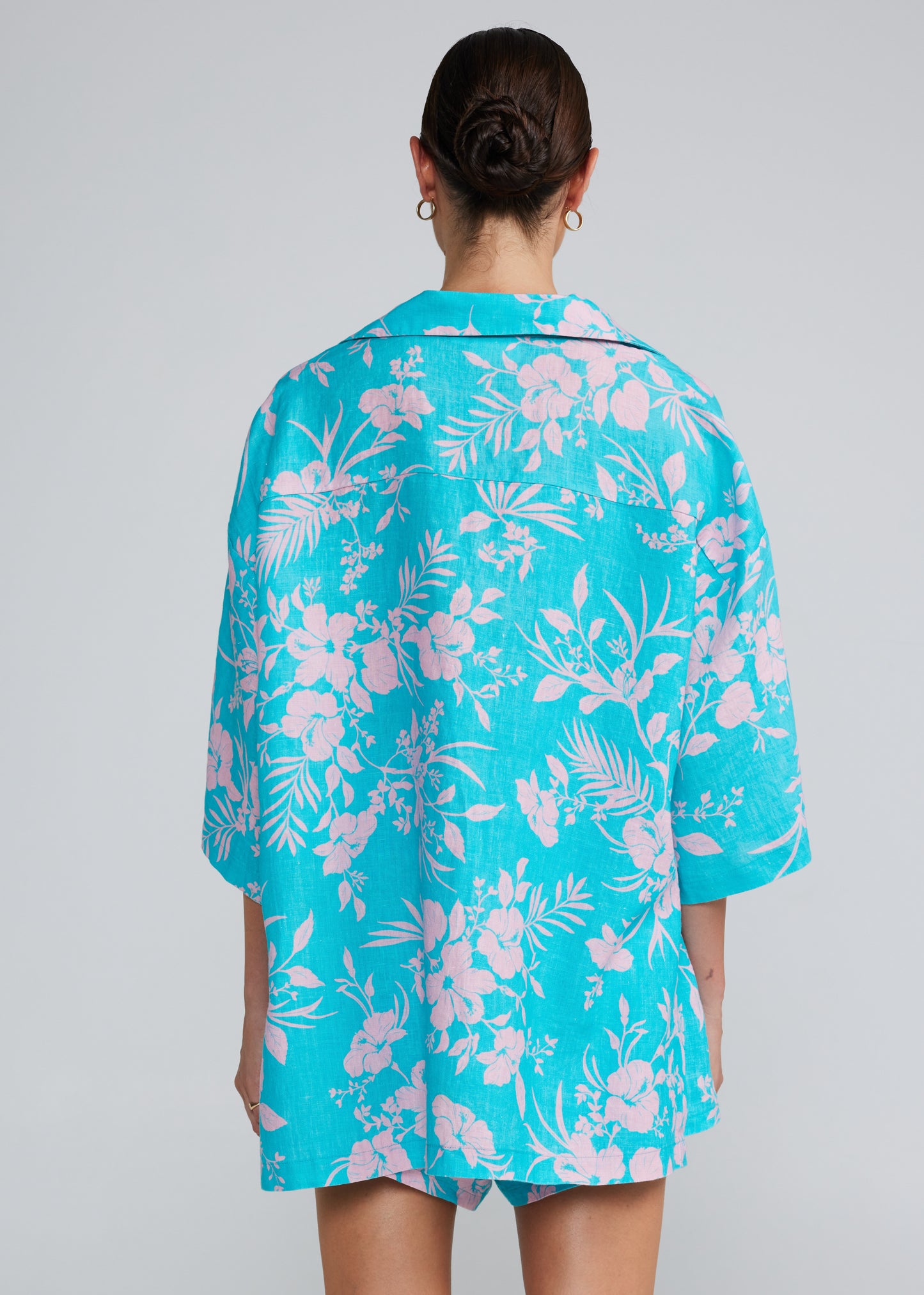 Aloha Over Shirt - Aqua