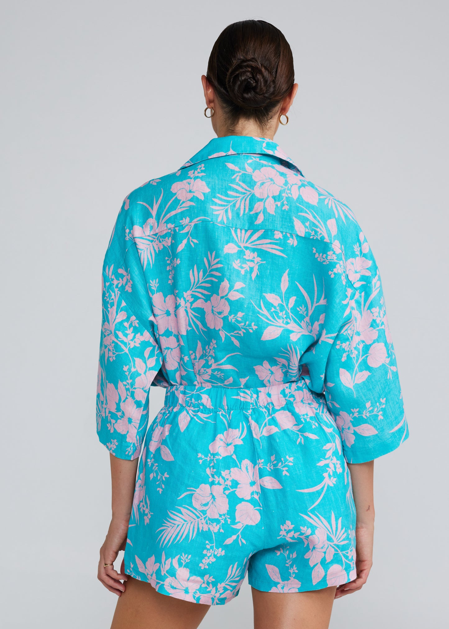 Aloha Slit Short - Aqua