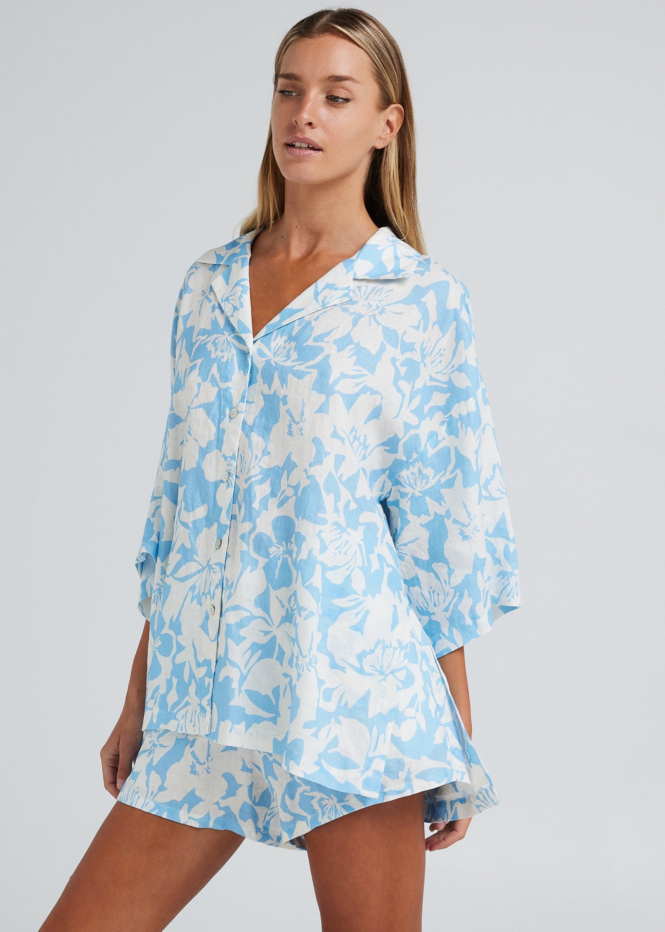 Plantations Over Shirt - Blue Hawaii