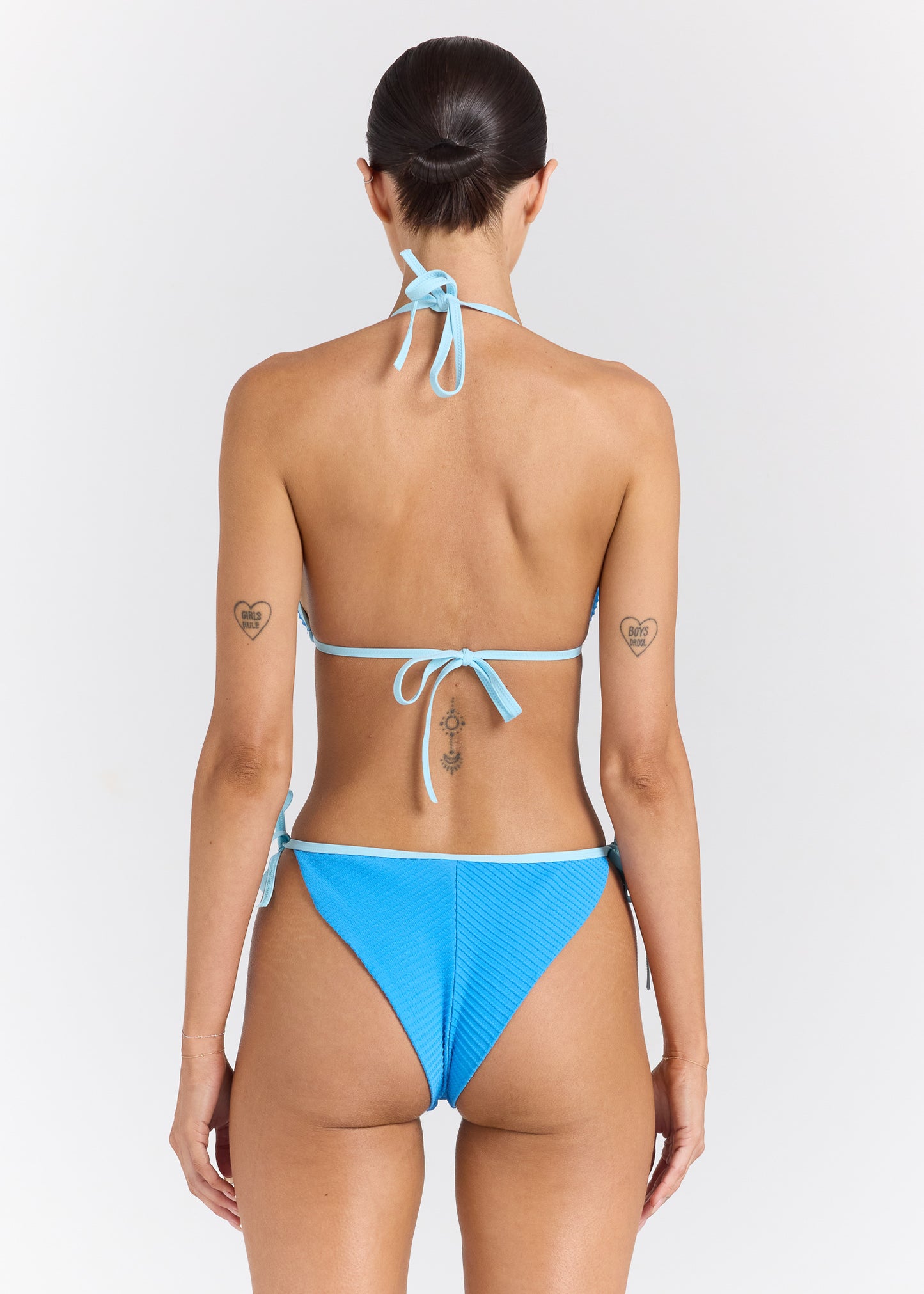 Poolside Skimpy String Tie Bikini Bottom - Cobalt
