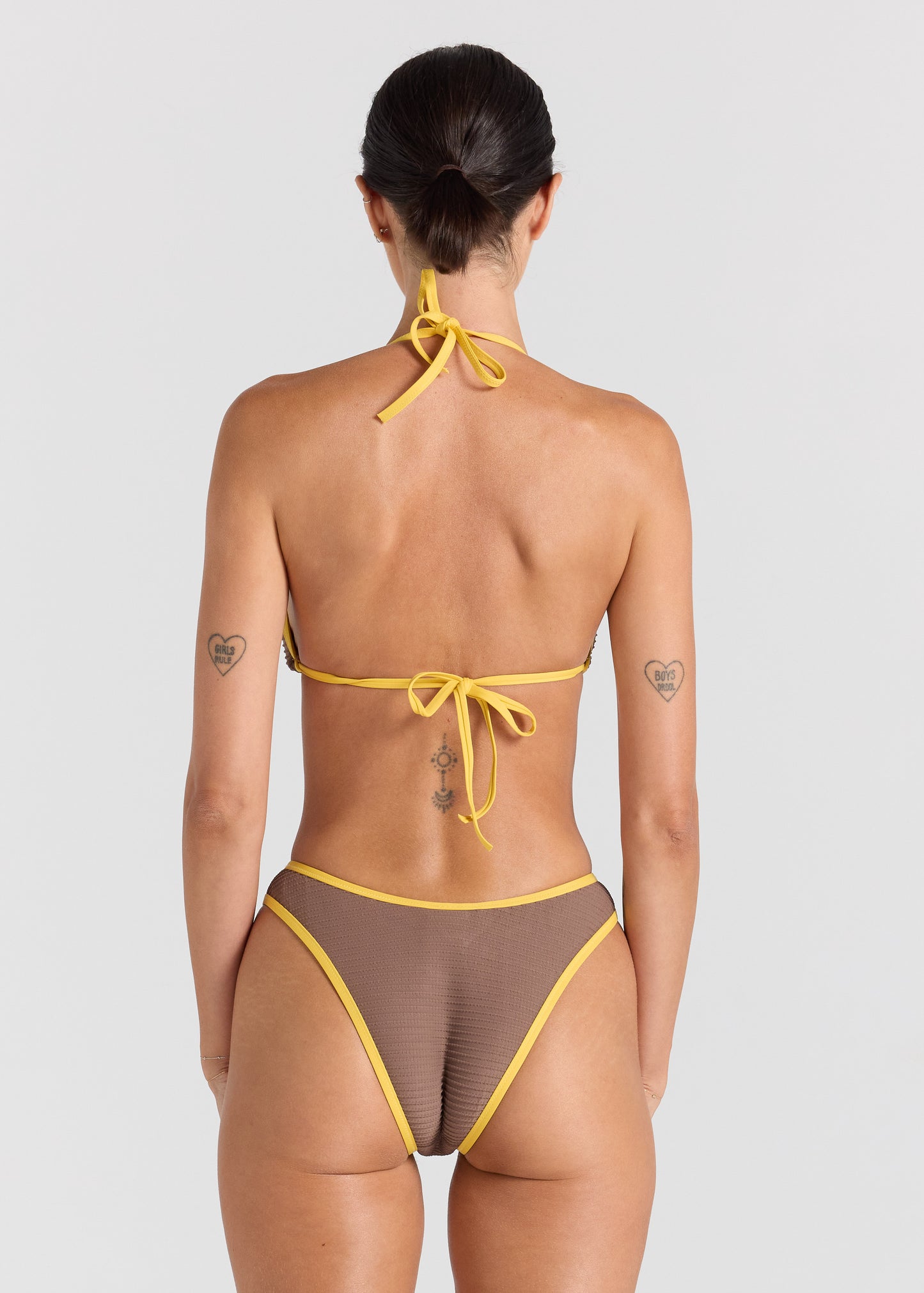 Sunset High Cut Cheeky Bikini Bottom - Chocolate
