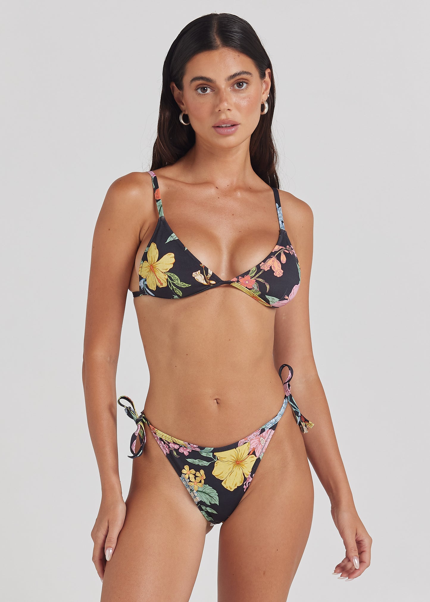 Tropics Skimpy String Tie Bikini Bottom - Hibiscus