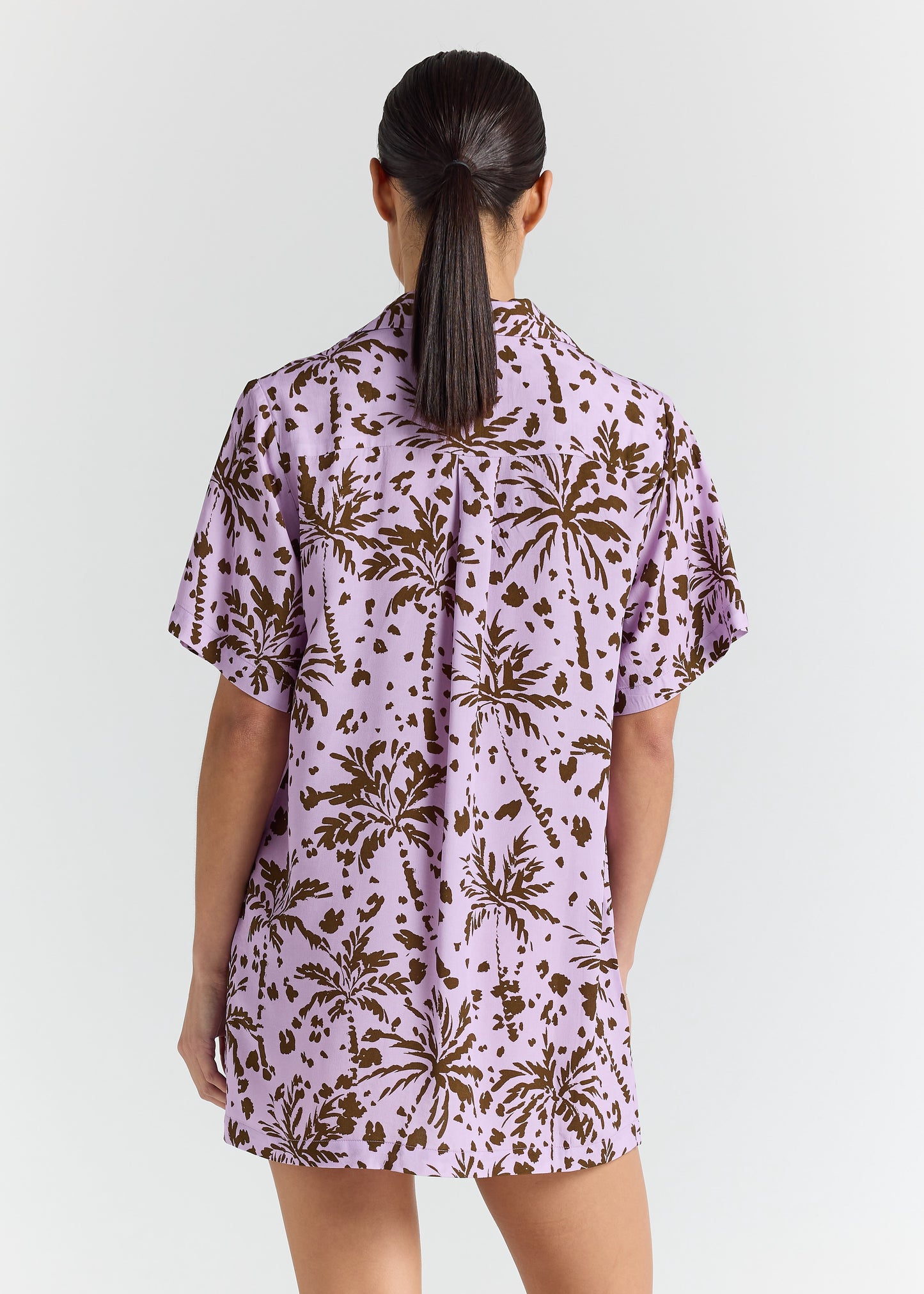 Zanzibar 100% Rayon Shirt Dress - Lilac