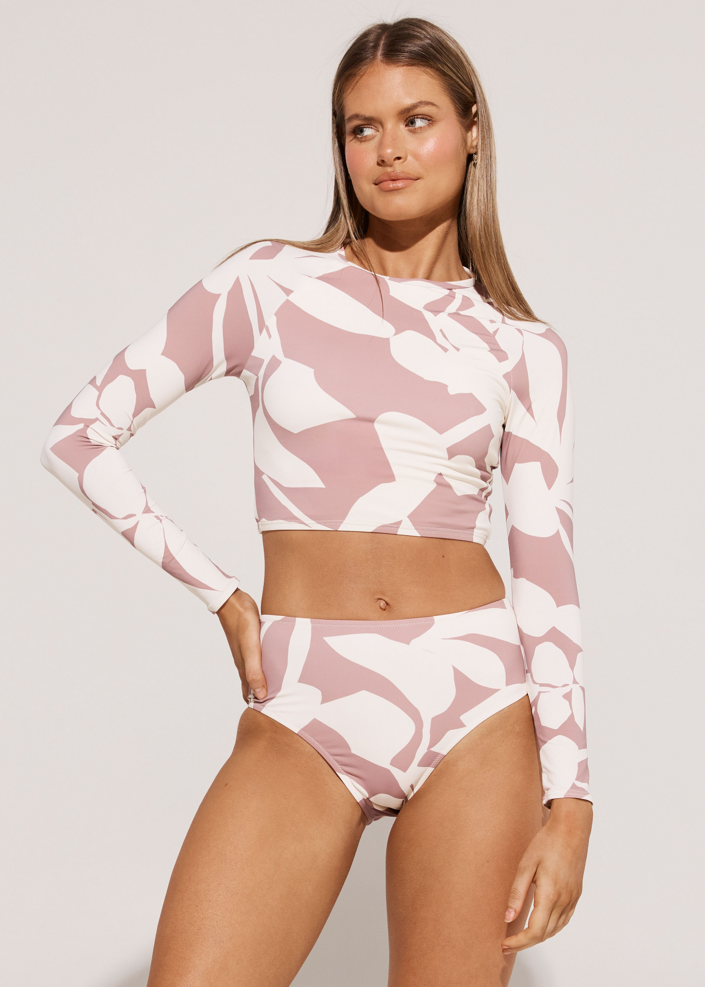 Islander Long Sleeve Crop Top - Coco