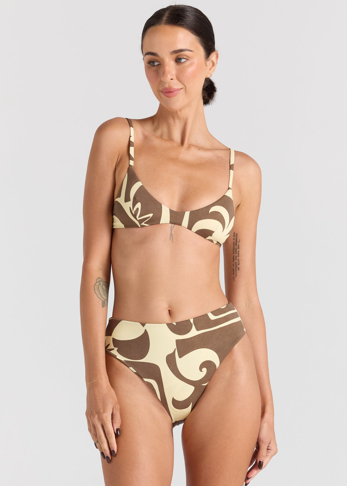 Beachcomber Scoop Bralette Tie Bikini Top - Banana