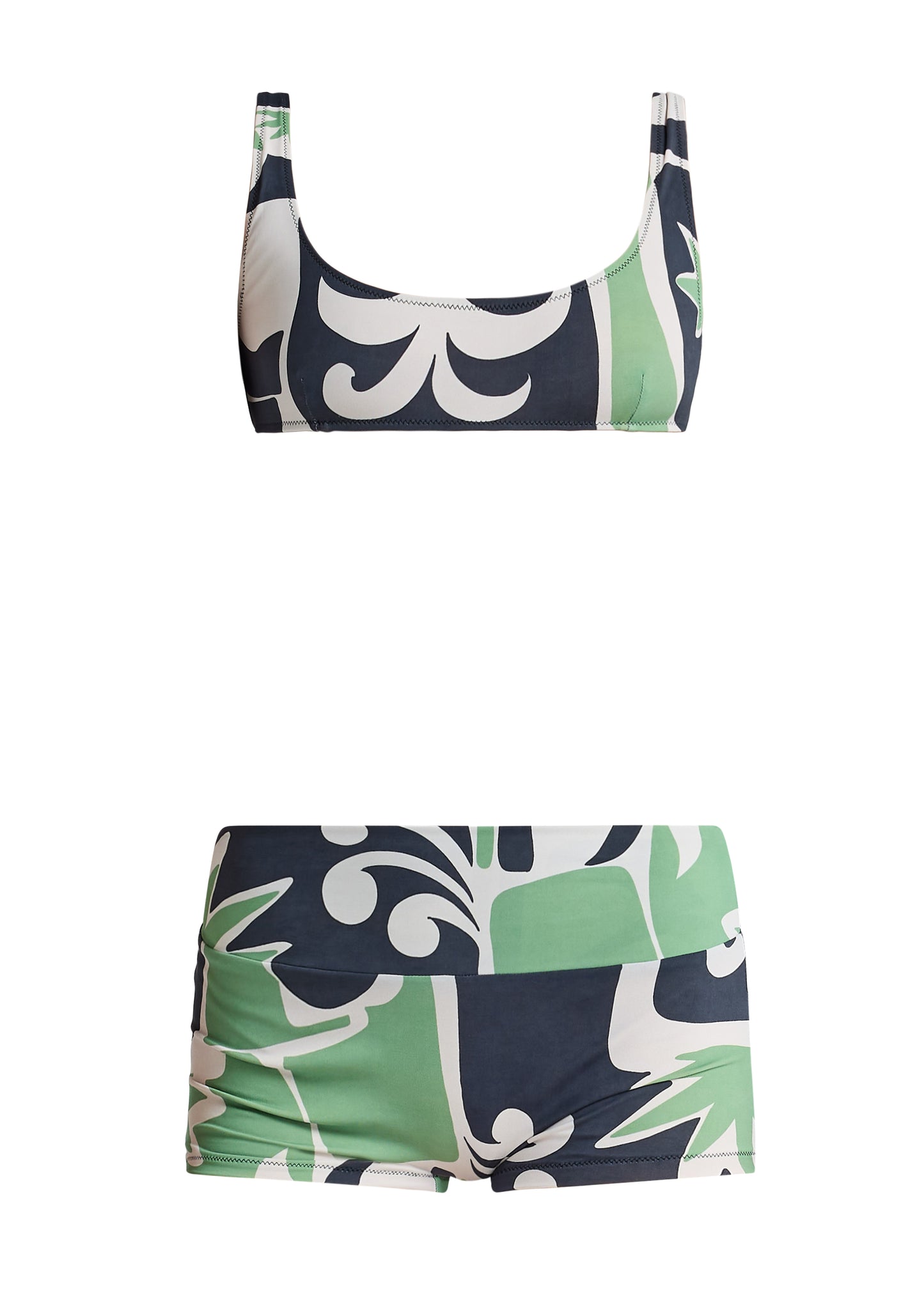 Beachcomber Crop Bikini Top - Palm