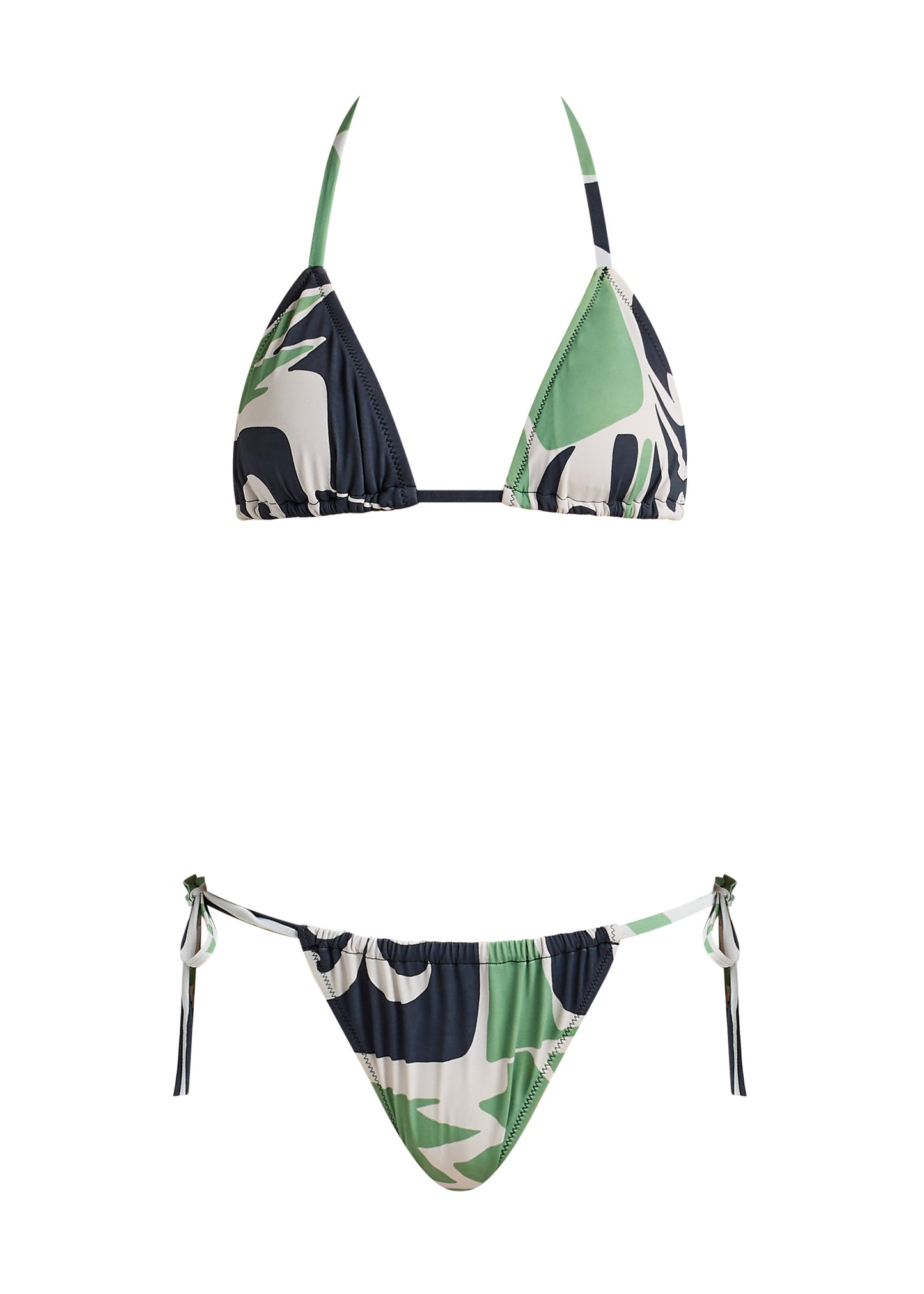 Beachcomber String Tie Bikini Top - Palm