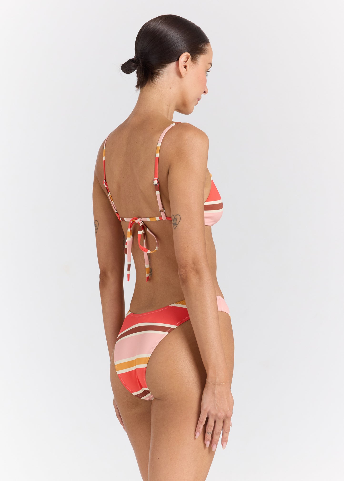 Calypso Scoop Bralette Tie Bikini Top - Sunset