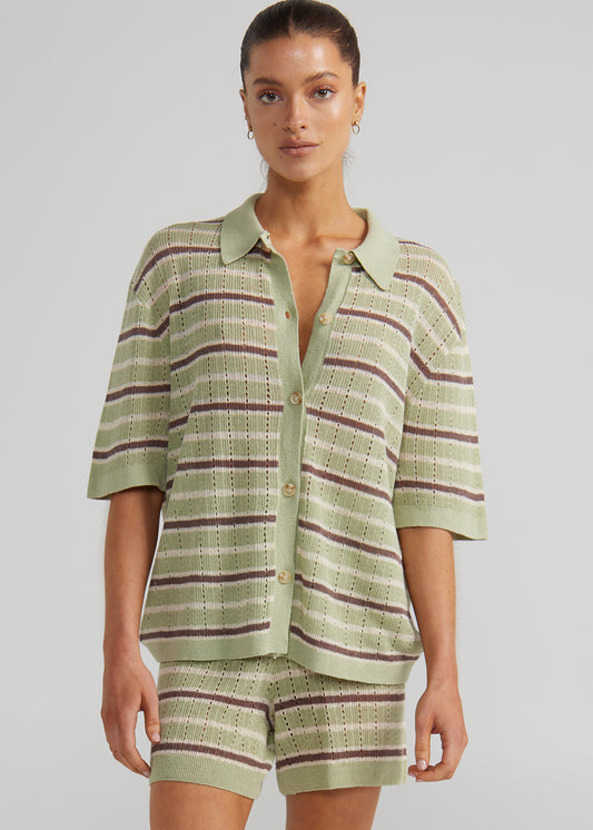 Cancun Knit Shirt - Palm