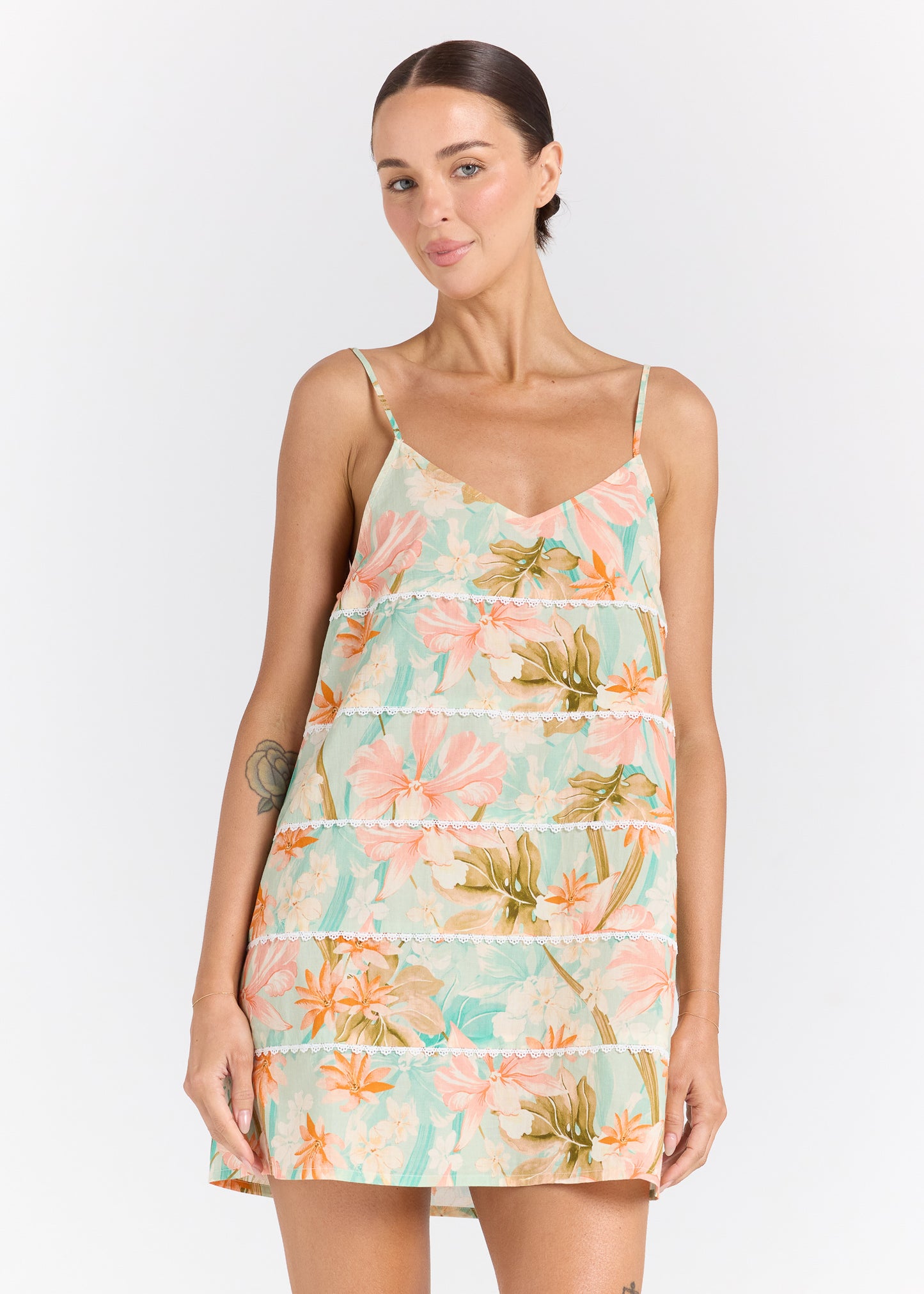 Dreamtime V Slip Dress - Jewel