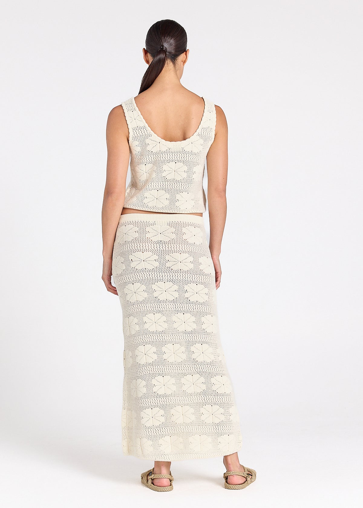 Fleur Knit Amore Skirt - Vanilla