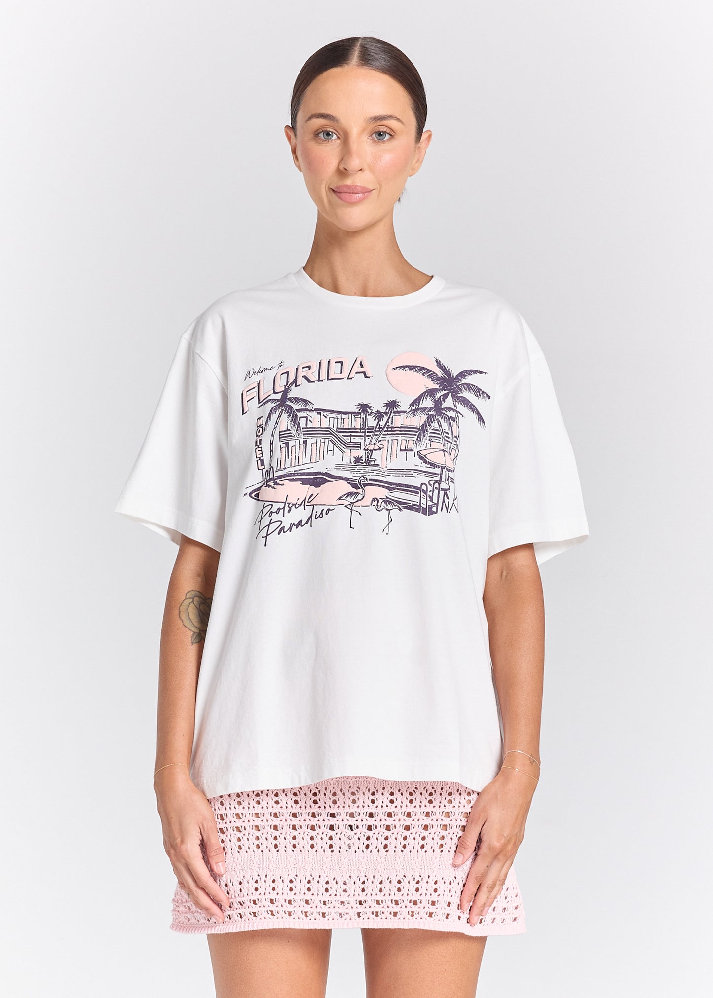 Florida Holiday Tee - Vanilla