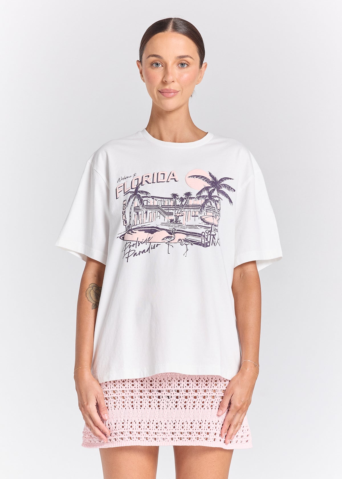 Florida Holiday Tee - Vanilla