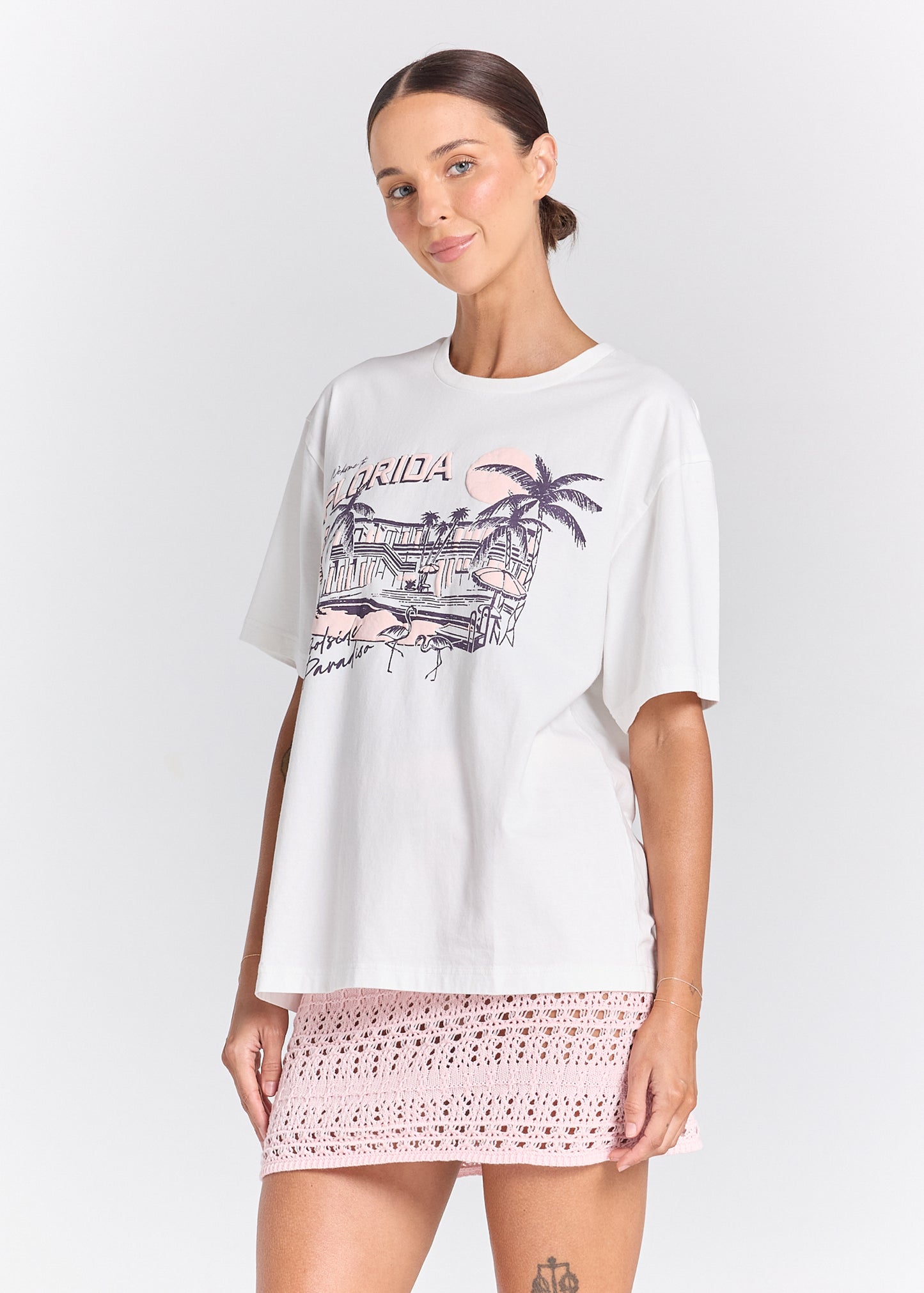Florida Holiday Tee - Vanilla