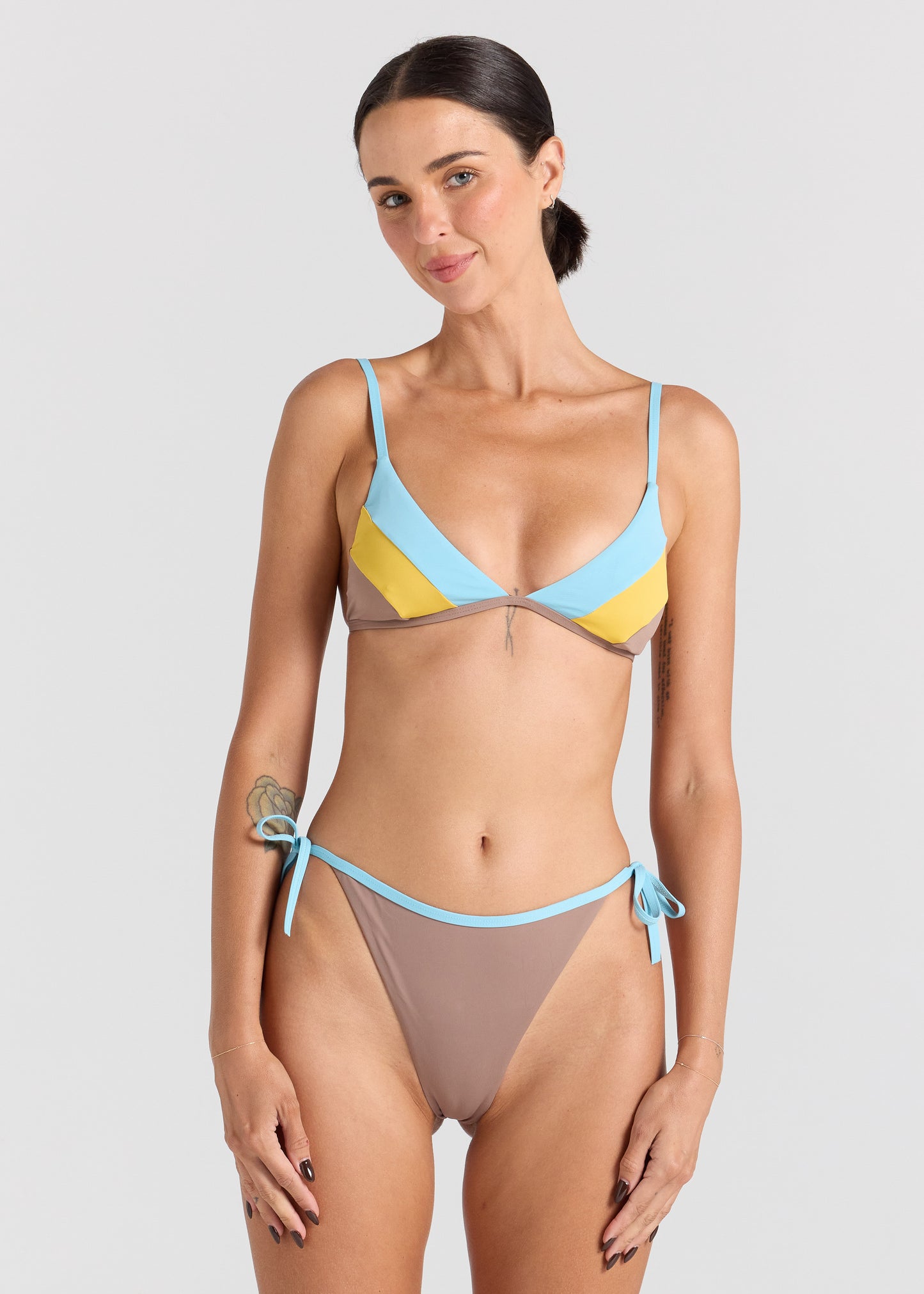 Honolulu Bralette Tri Bikini Top - Coco
