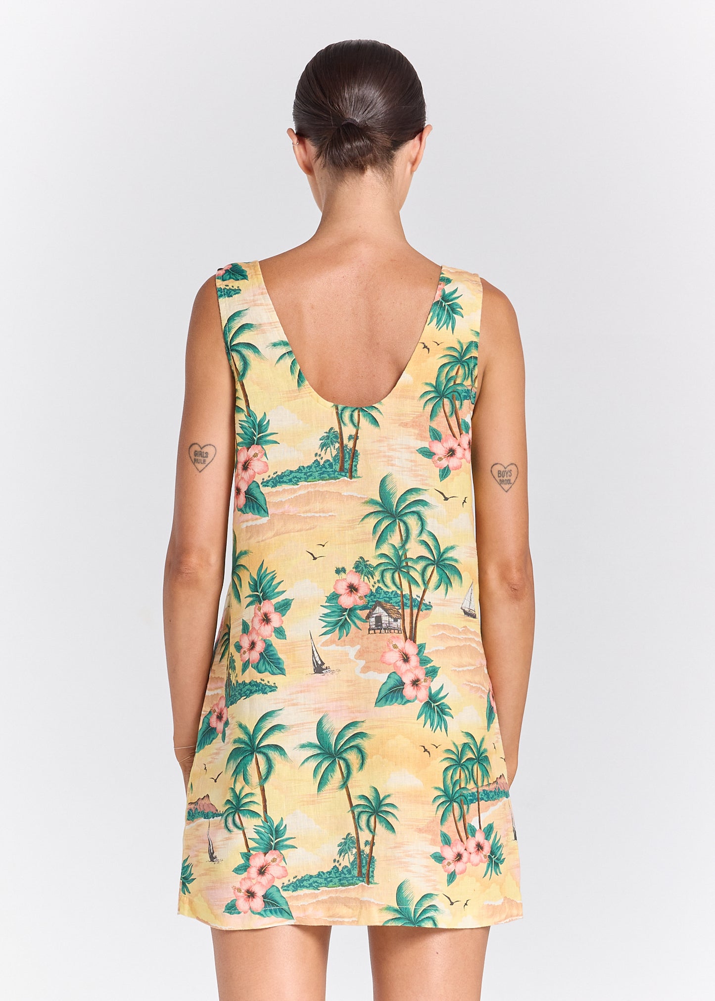 Islamorada 100% Linen Sundreamer Dress - Sunrise