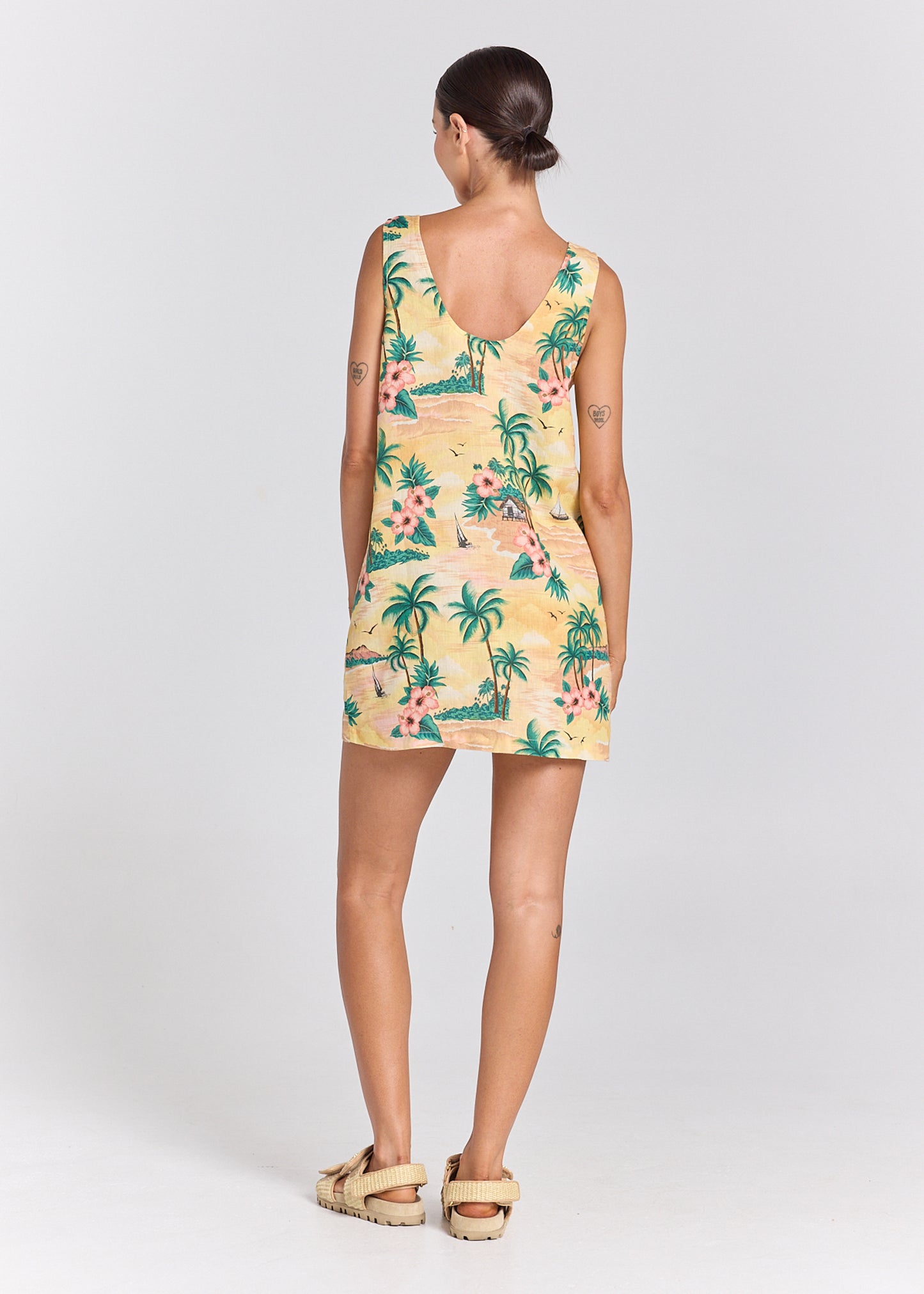 Islamorada 100% Linen Sundreamer Dress - Sunrise