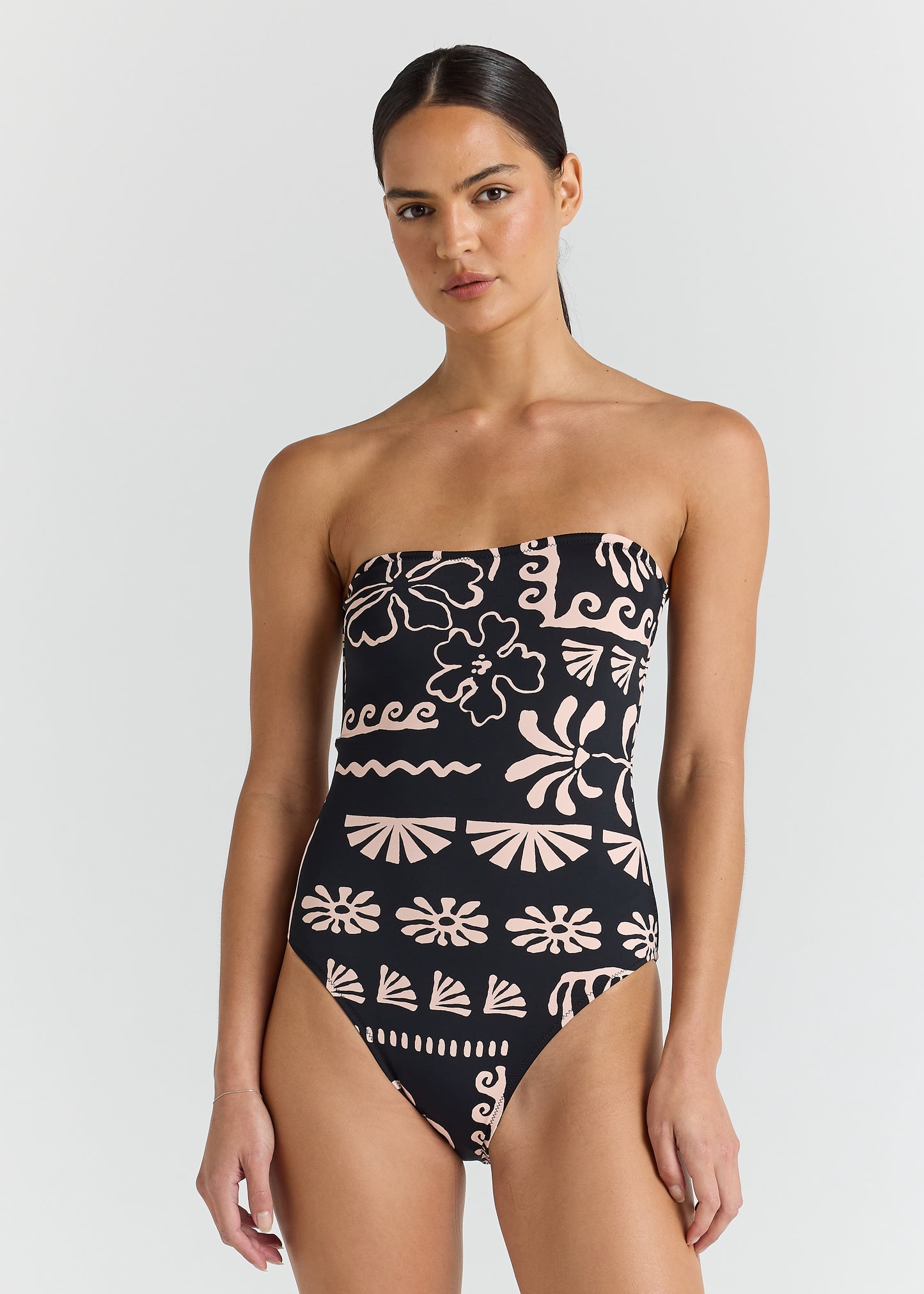 Jamaica Bandeau One Piece Swimsuit - Black