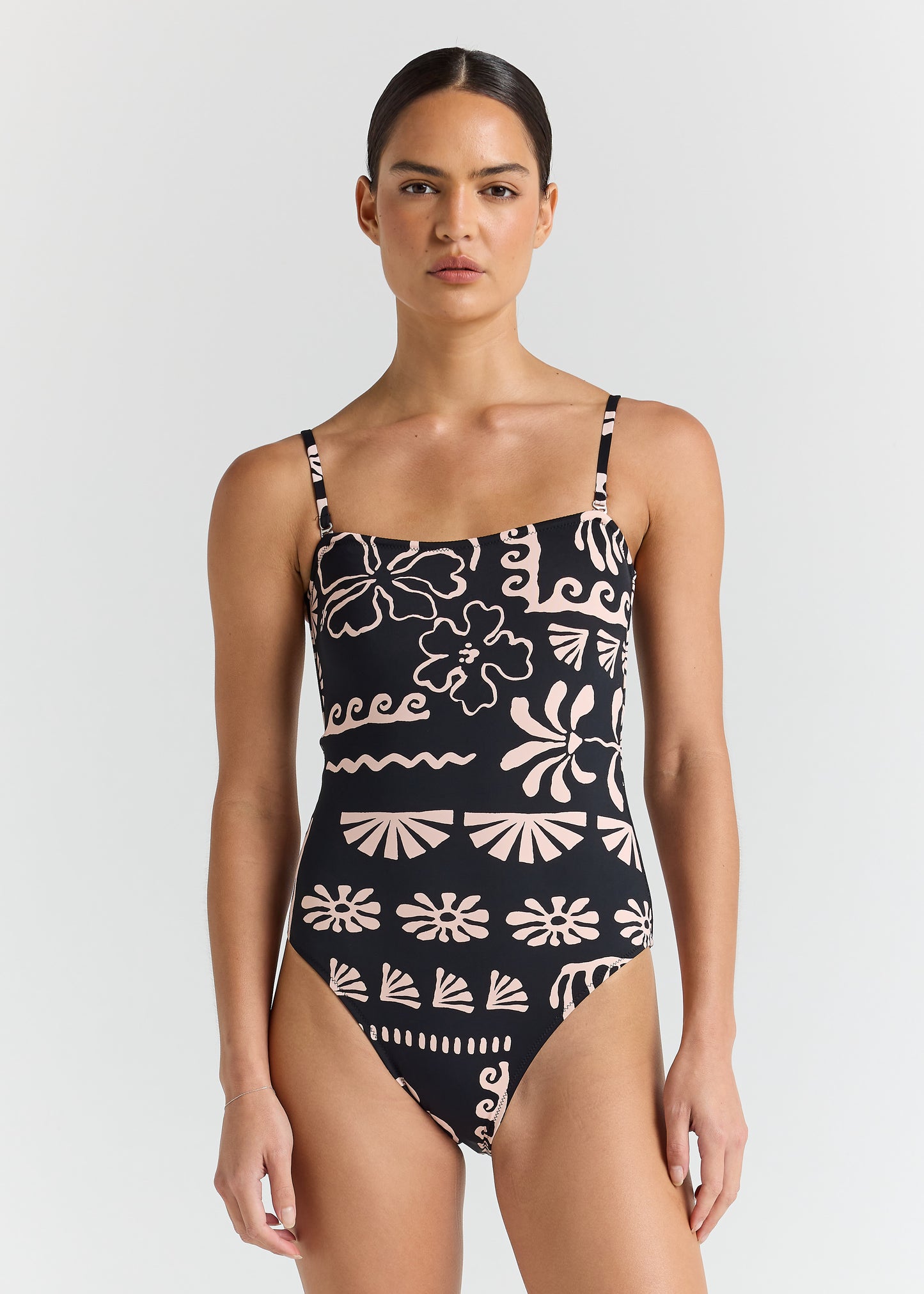 Jamaica Bandeau One Piece Swimsuit - Black
