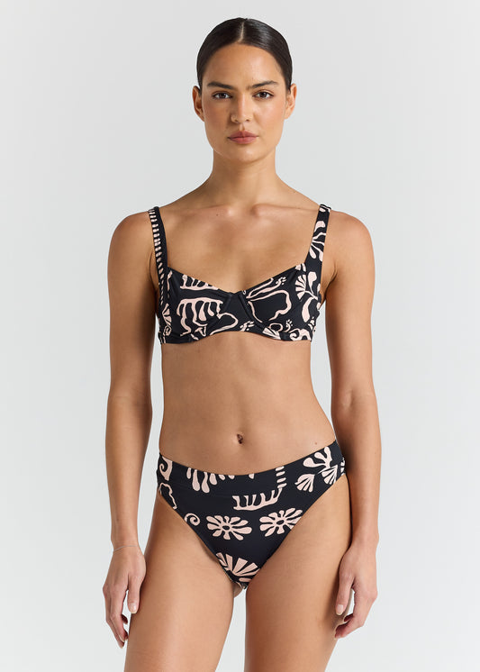 Jamaica Bra Cup Bikini Top - Black