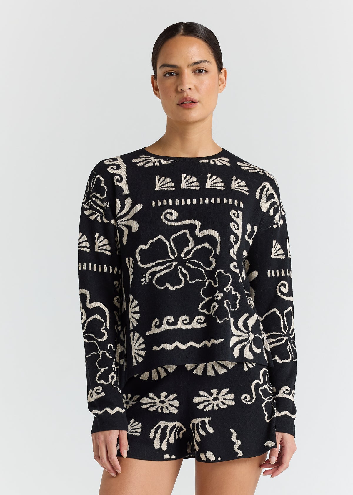 Jamaica LS Knit Top - Black
