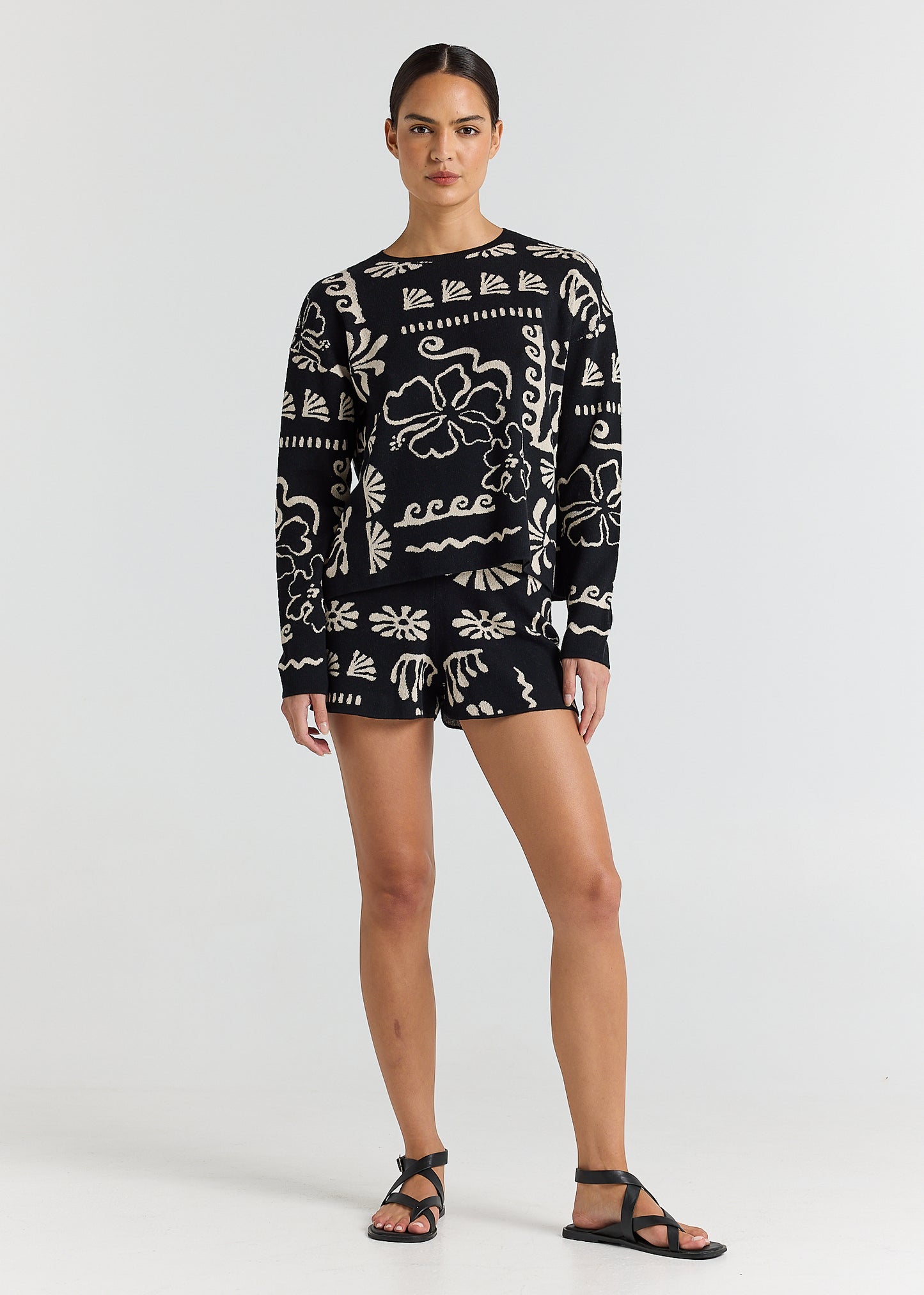 Jamaica LS Knit Top - Black