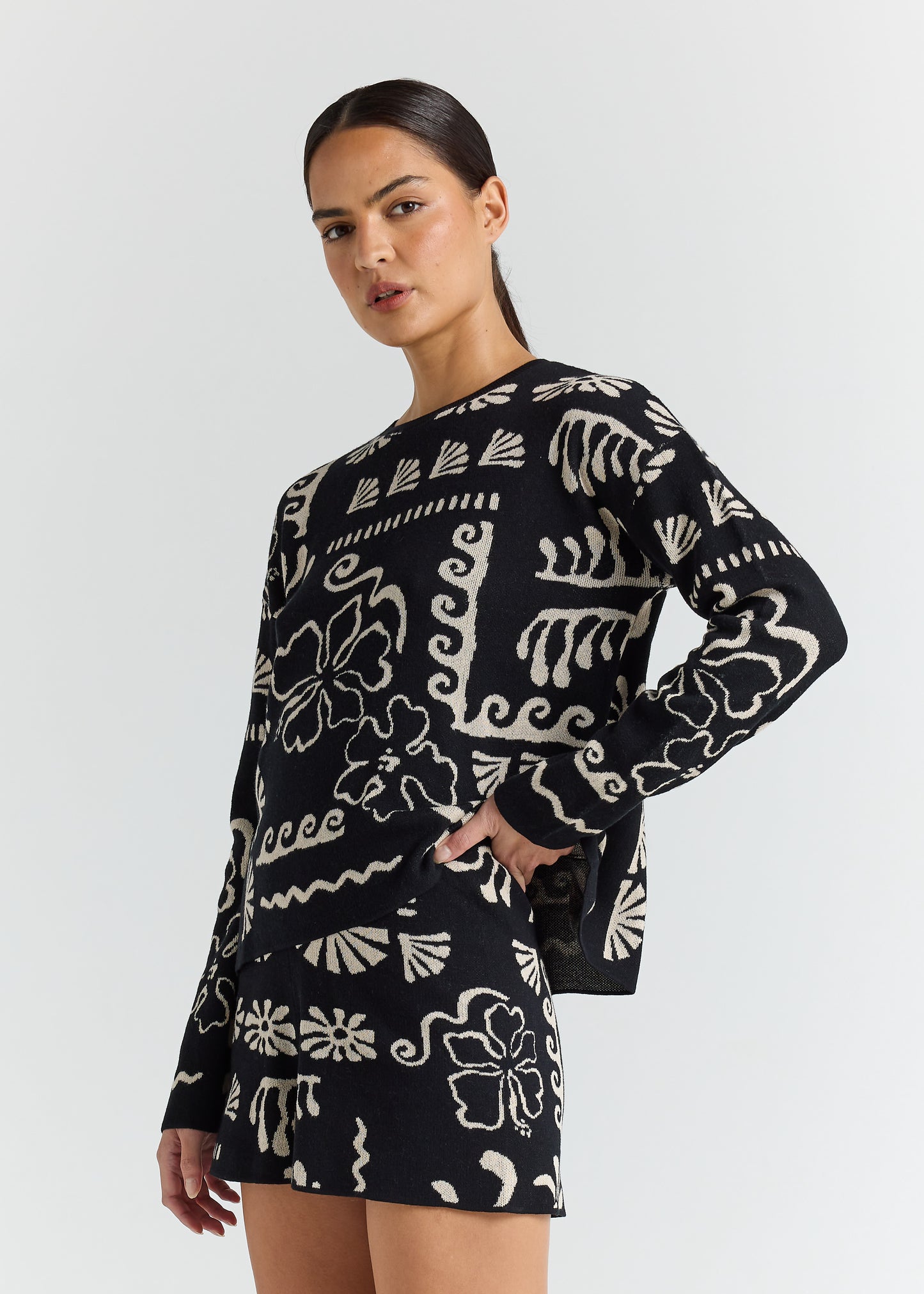 Jamaica LS Knit Top - Black