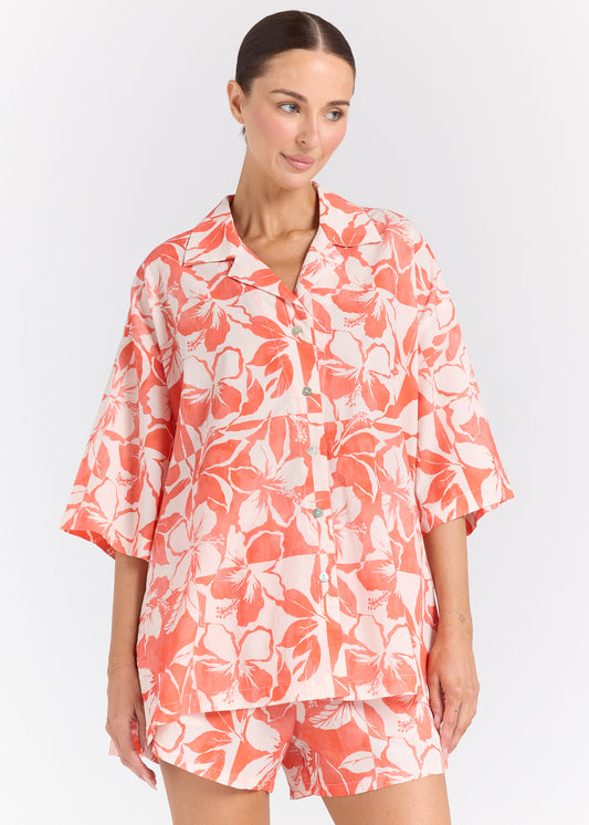 Java Over Shirt - Hibiscus