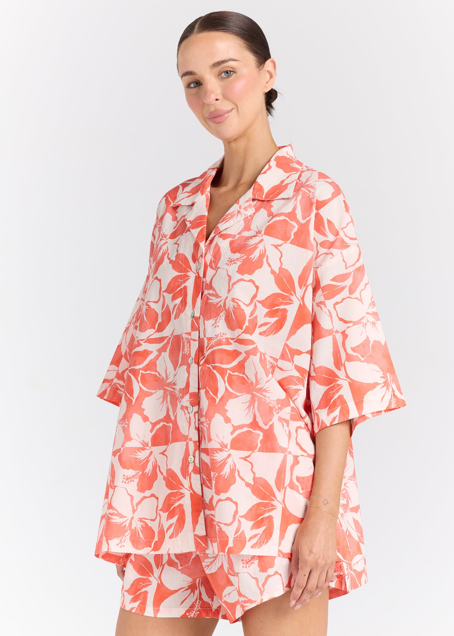 Java Over Shirt - Hibiscus