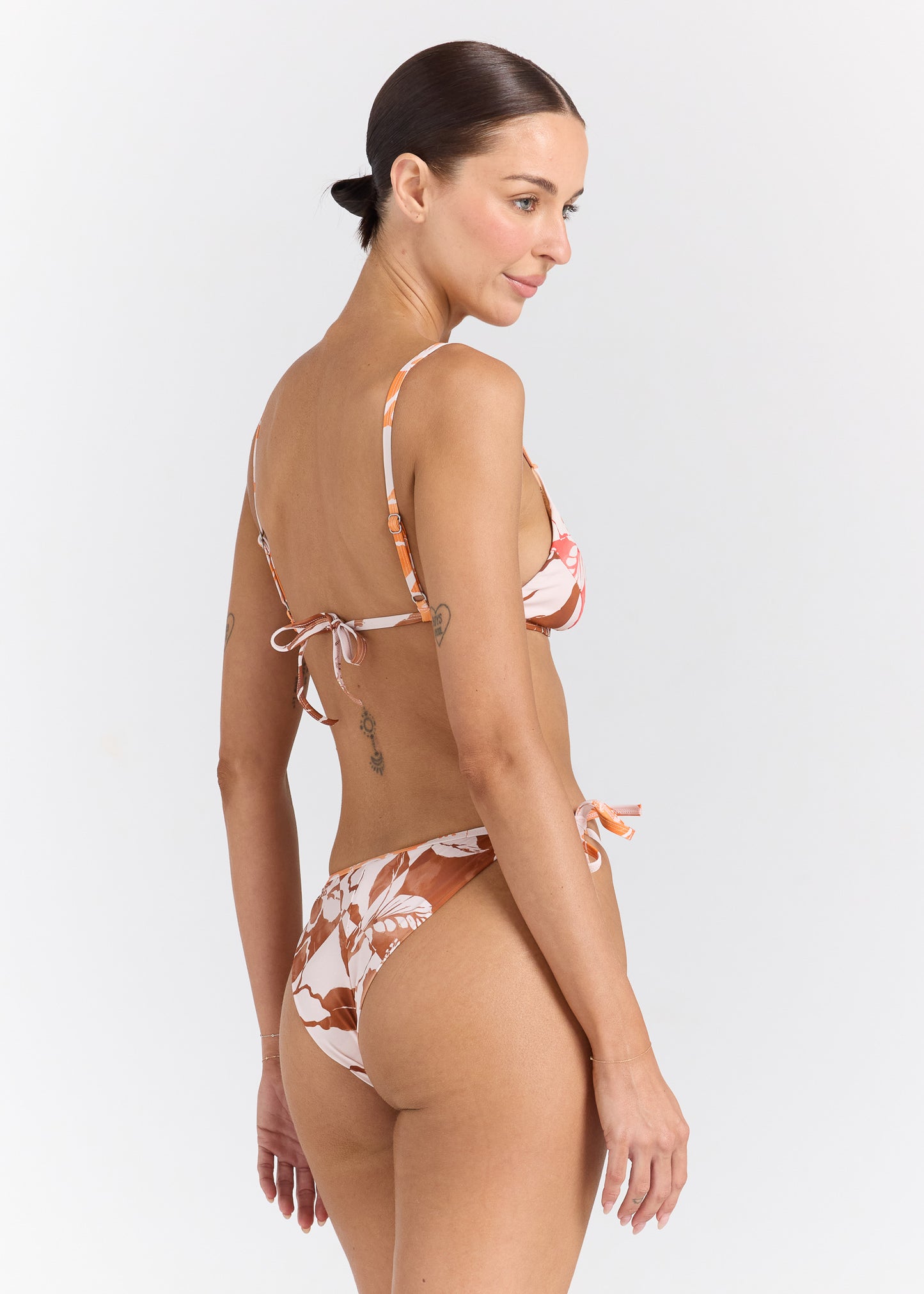 Java Skimpy String Tie Bikini Bottom - Hibiscus