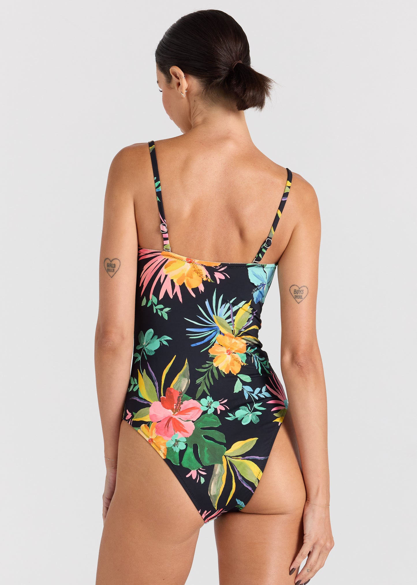 Kauai Bandeau One Piece Swimsuit - Tropical