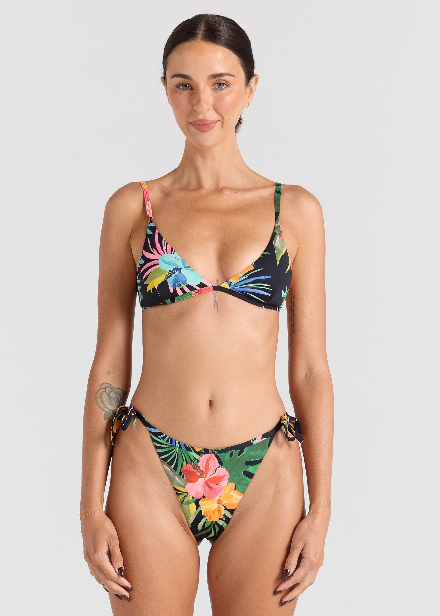 Kauai Skimpy String Tie Bikini Bottom - Tropical
