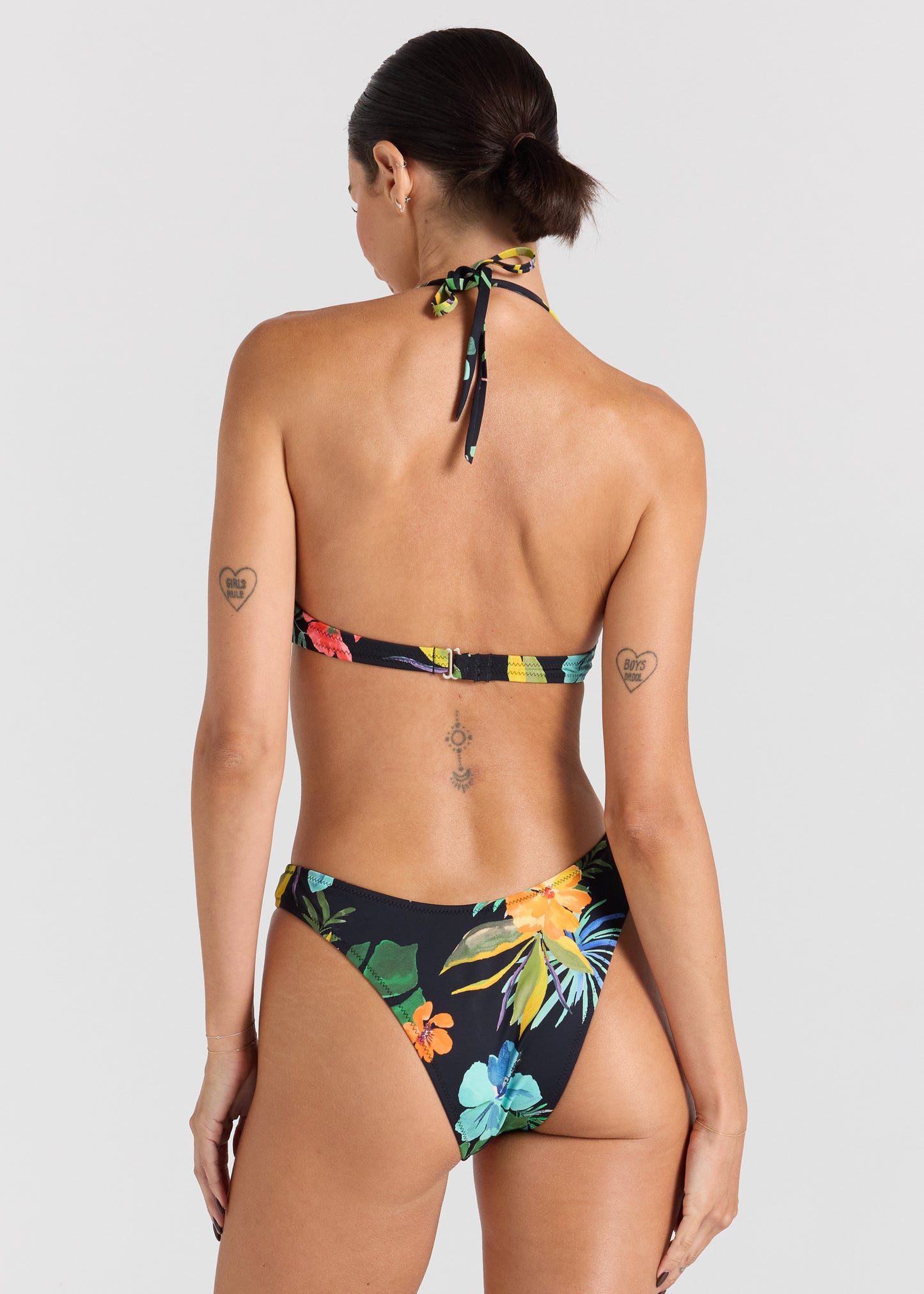 Kauai Ruched Halter Bikini Top - Tropical