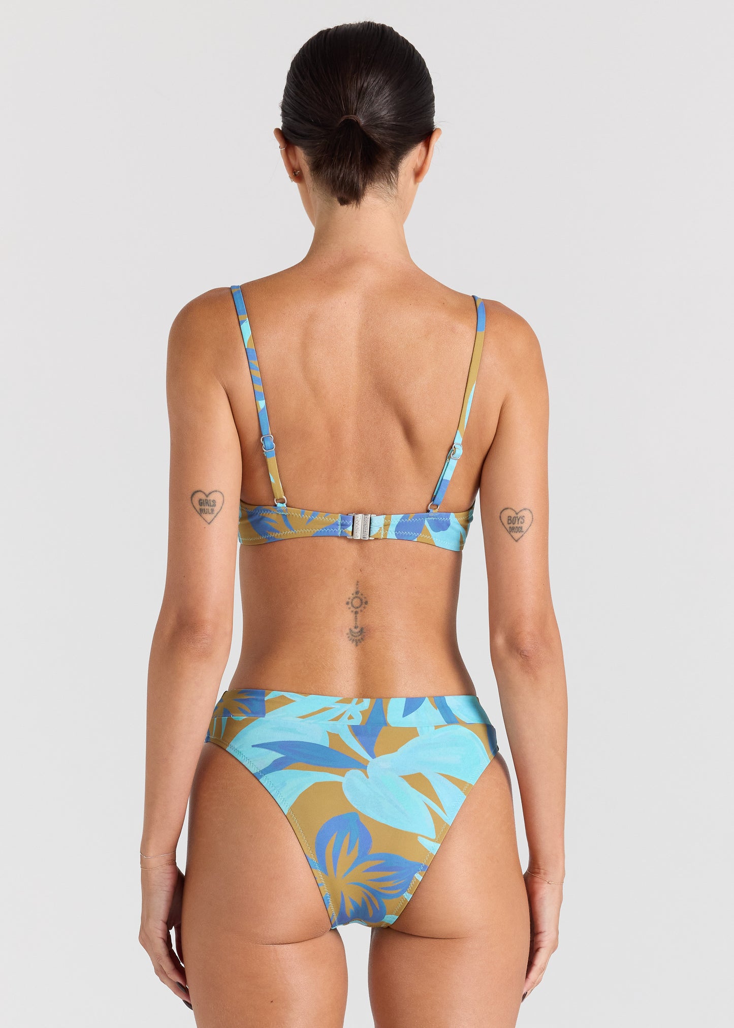 Kealani High Cut Band Bikini Bottom - Caribou