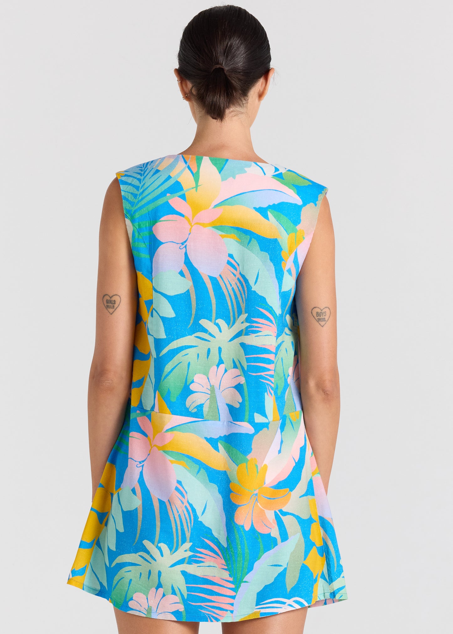 Lahaina V Button Up Dress - Ocean