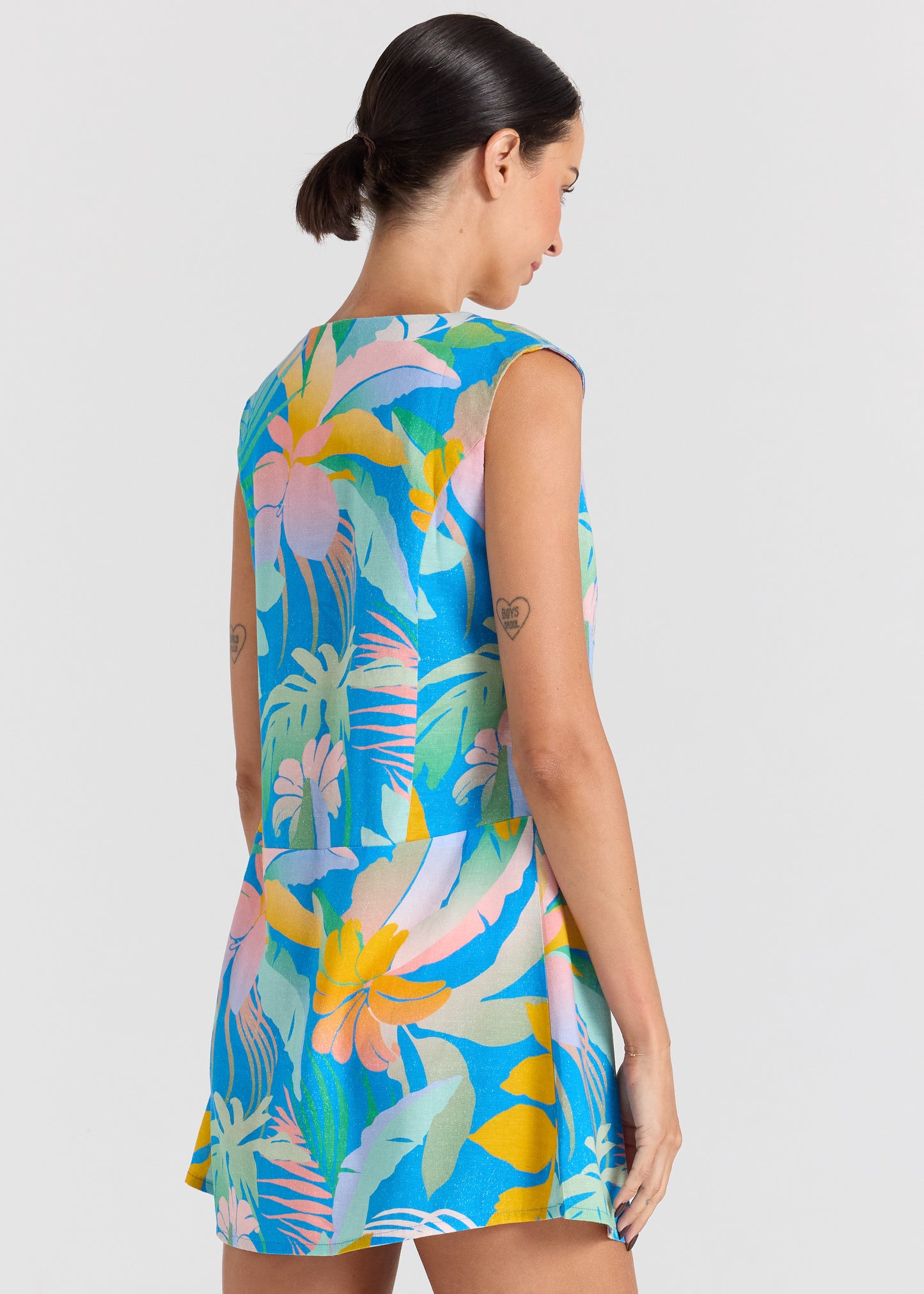 Lahaina V Button Up Dress - Ocean