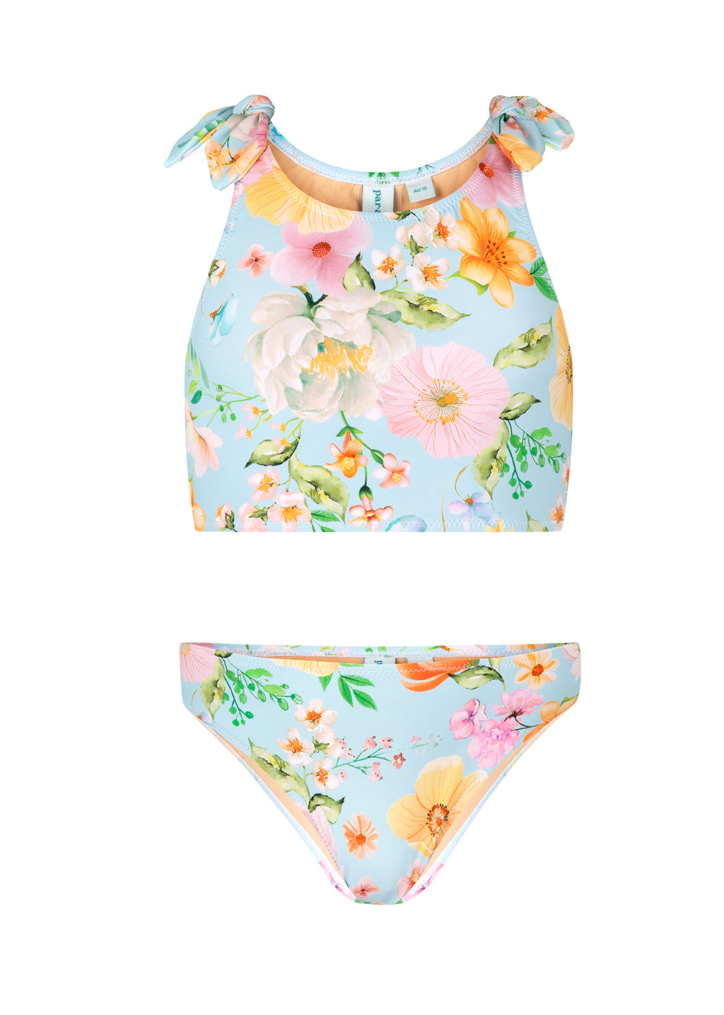 Girls Leilani Crop Bikini - Sky