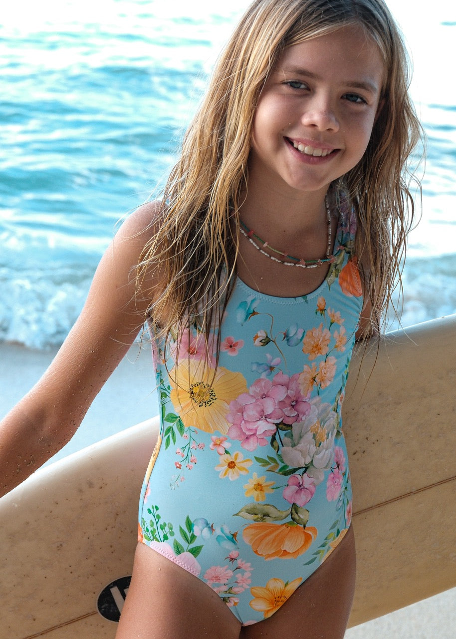 Girls Leilani Scoop One Piece - Sky