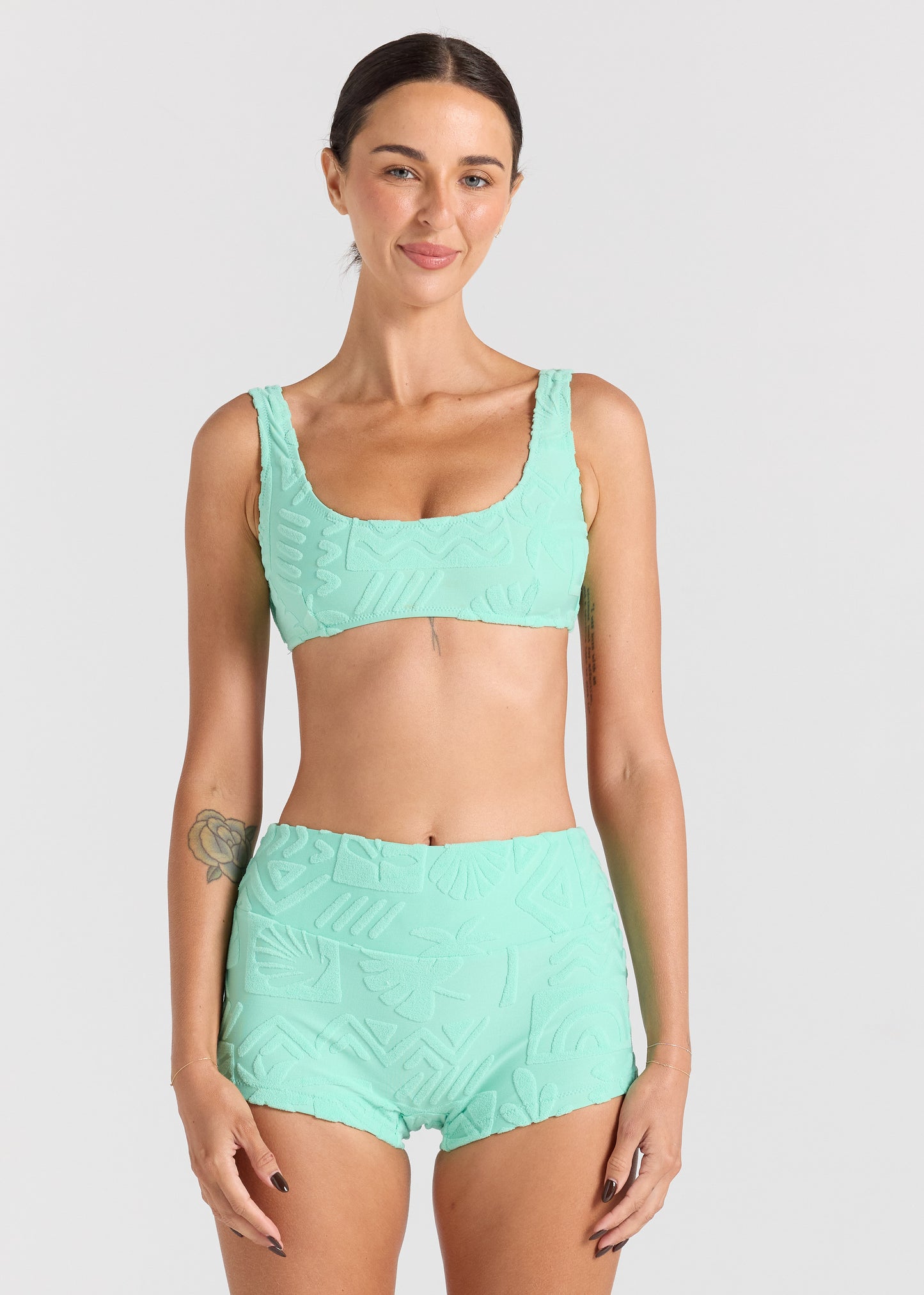 Mai Tai Crop Bikini Top - Mint