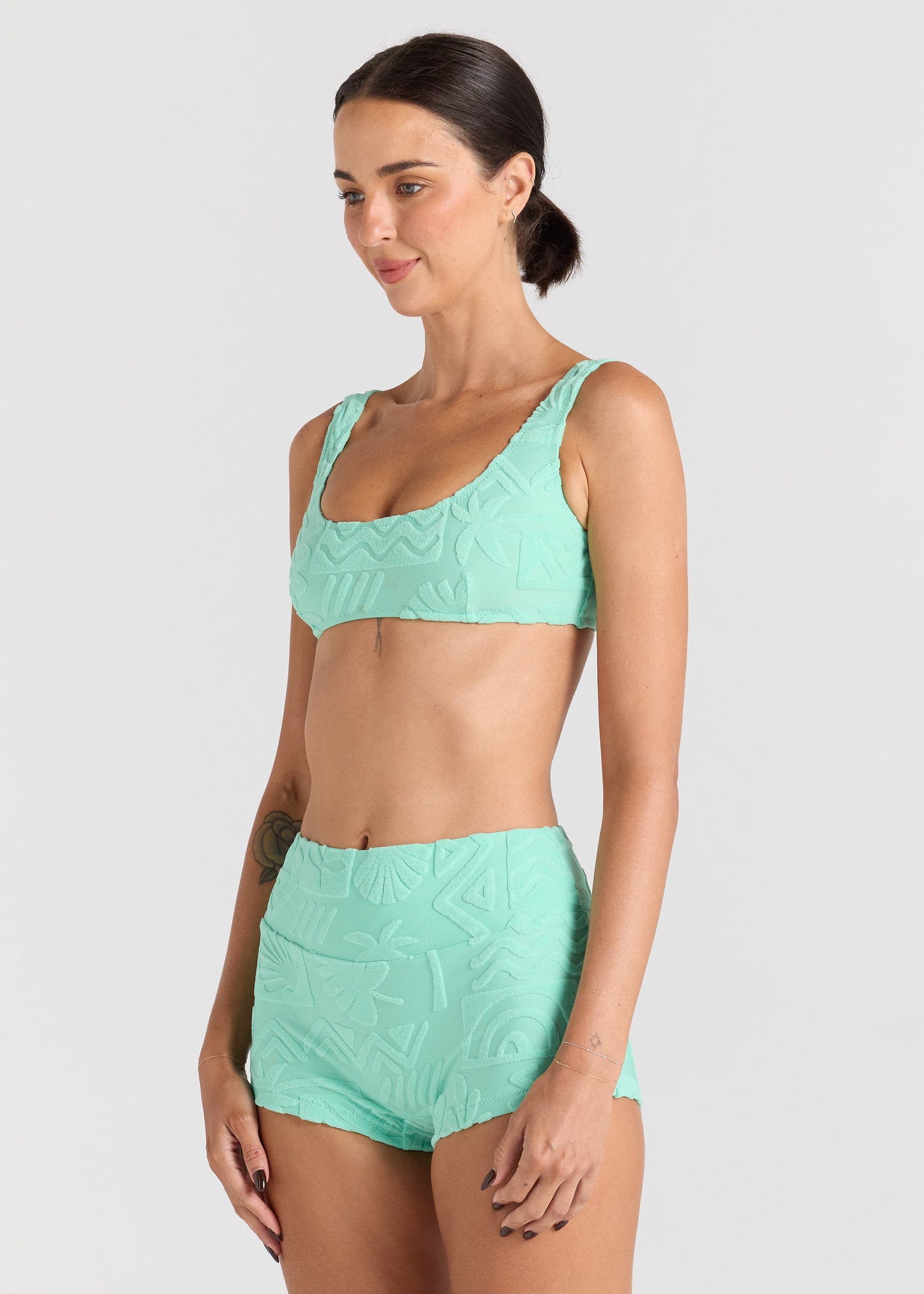 Mai Tai Crop Bikini Top - Mint