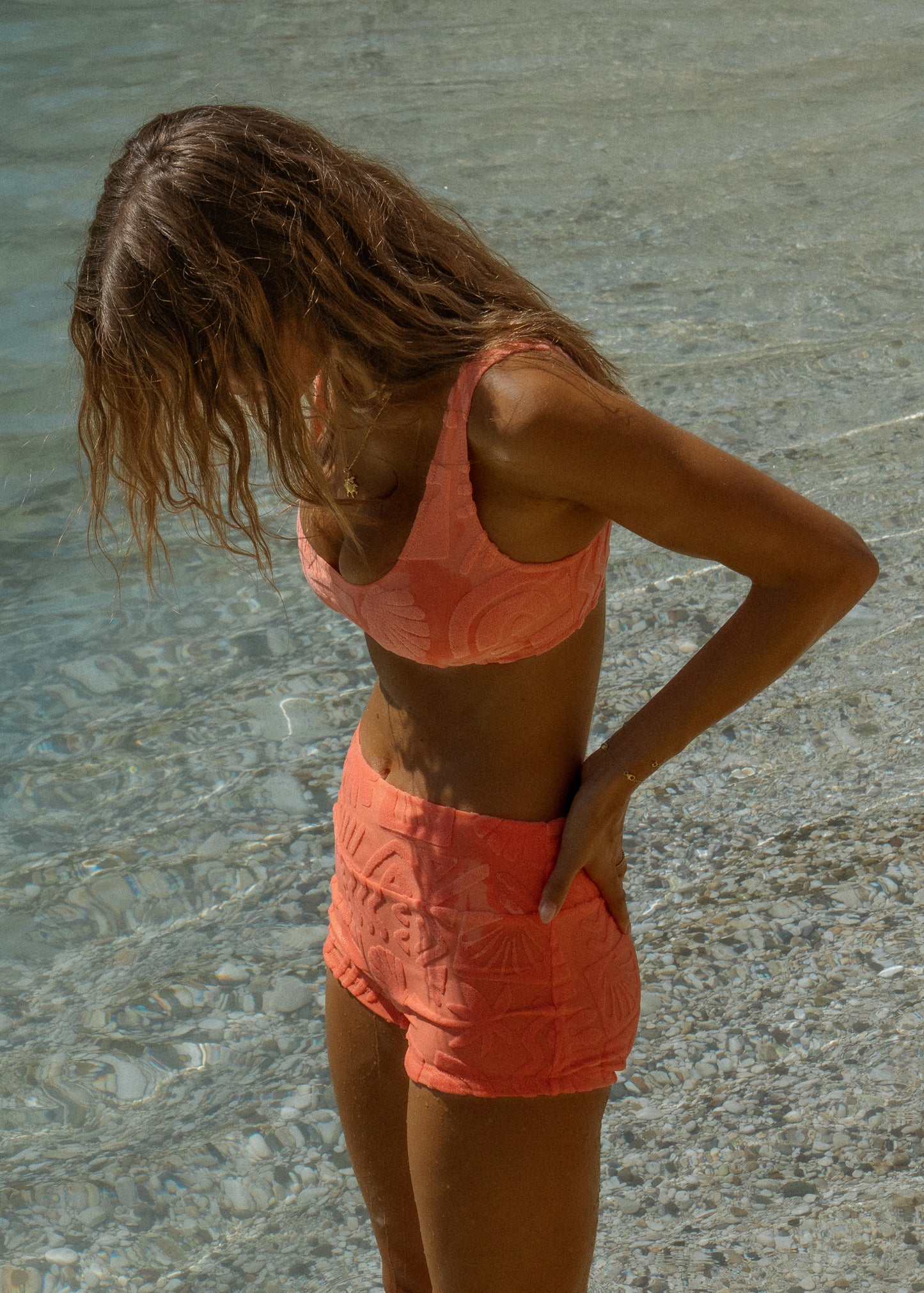 Mai Tai Shorty Bikini Bottom -Coral
