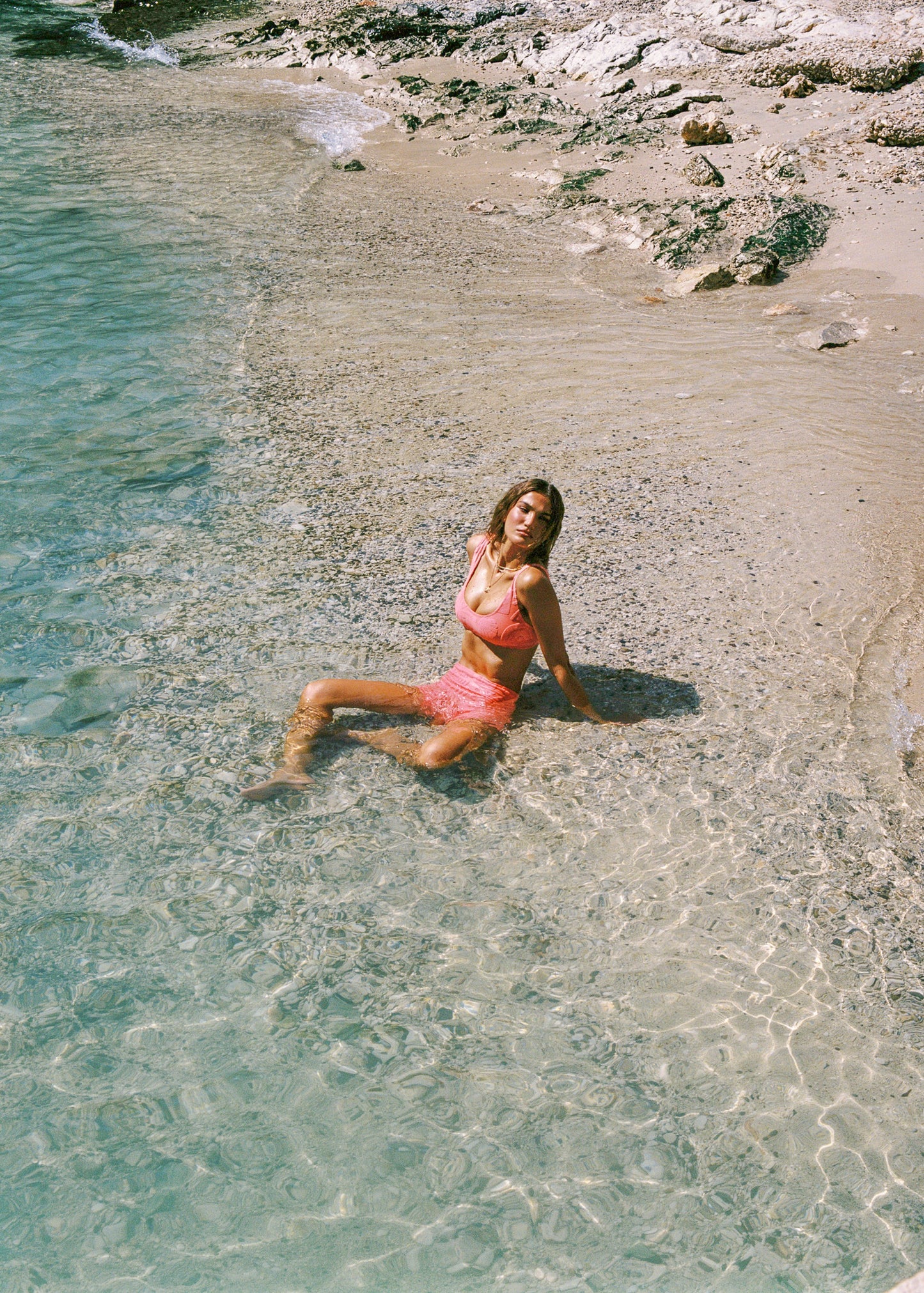 Mai Tai Crop Bikini Top - Coral