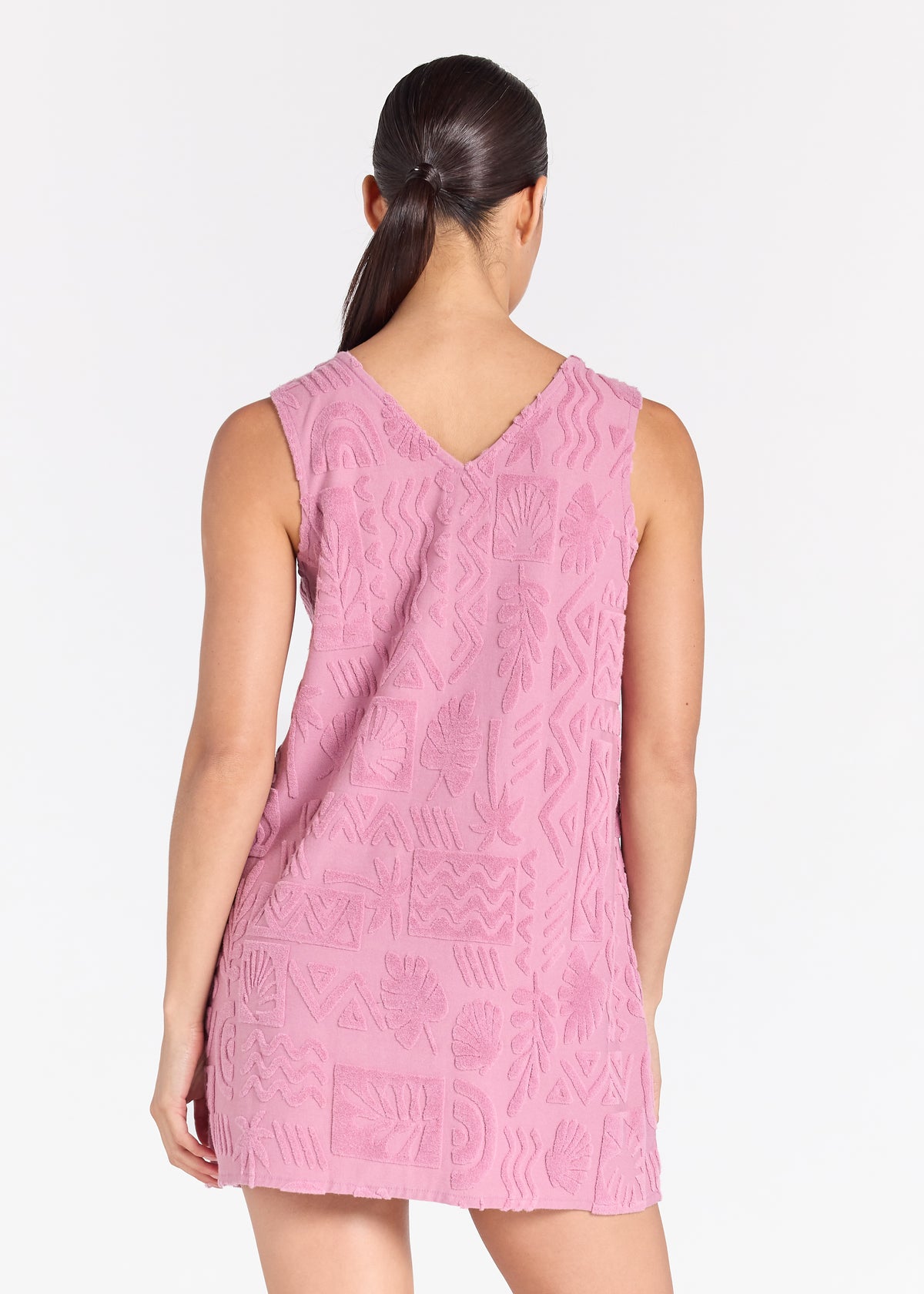 Mai Tai V Tunic Towelling Dress - Mauve